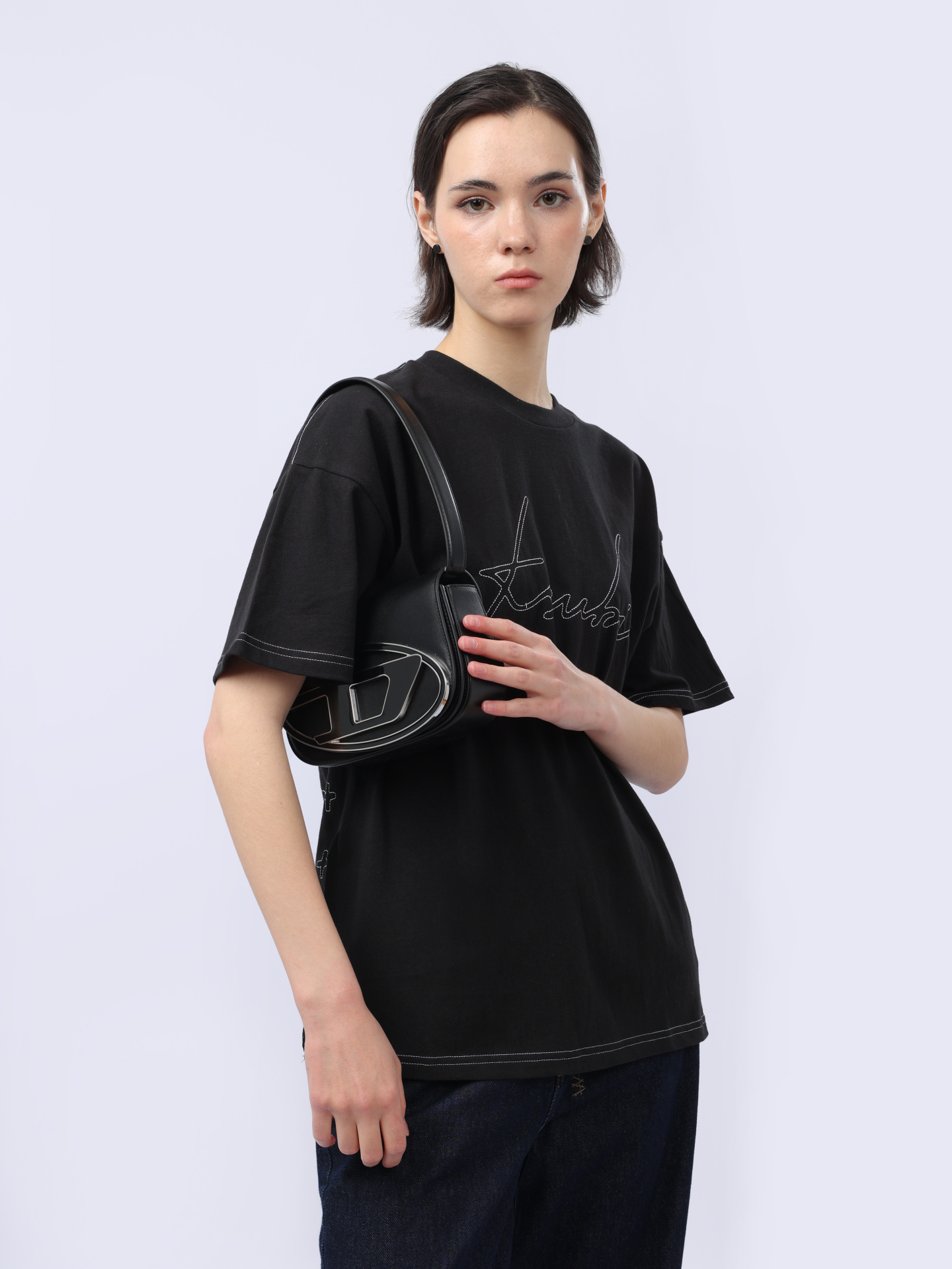 Сумка Diesel X08396PR818T8013 черная женская из кожи — купить в интернет-магазине Verdistore