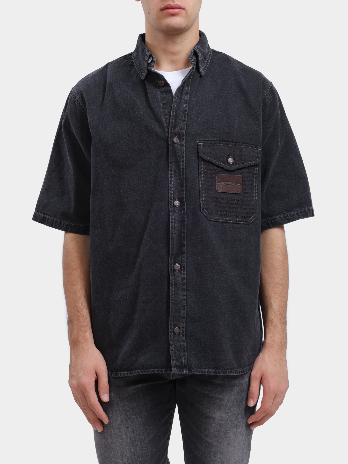 Рубашка Emporio Armani EM003372 AF18695 M8001 джинсовая мужская — купить в интернет-магазине Verdistore
