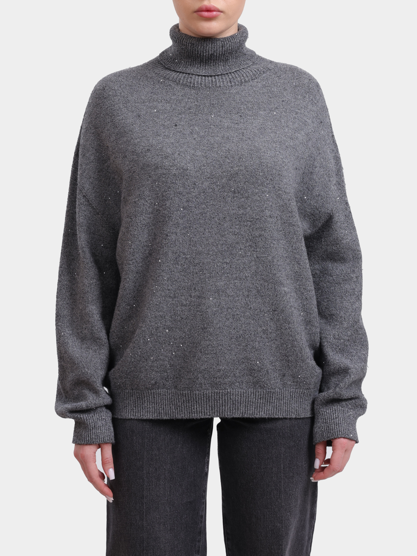 Свитер Liu-Jo MF5234 MA27R 04485 серый женский с пайетками — купить в интернет-магазине Verdistore