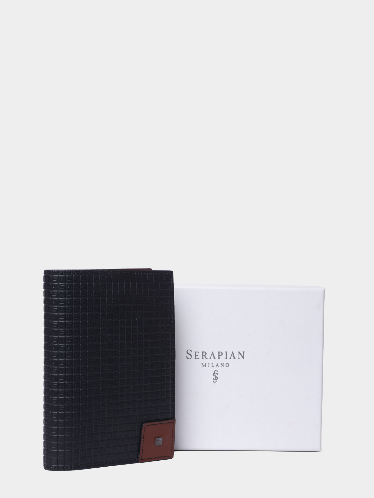 Обложка на паспорт Serapian SRSTSMSL702610S BI5 кожаная мужская — купить в интернет-магазине Verdistore