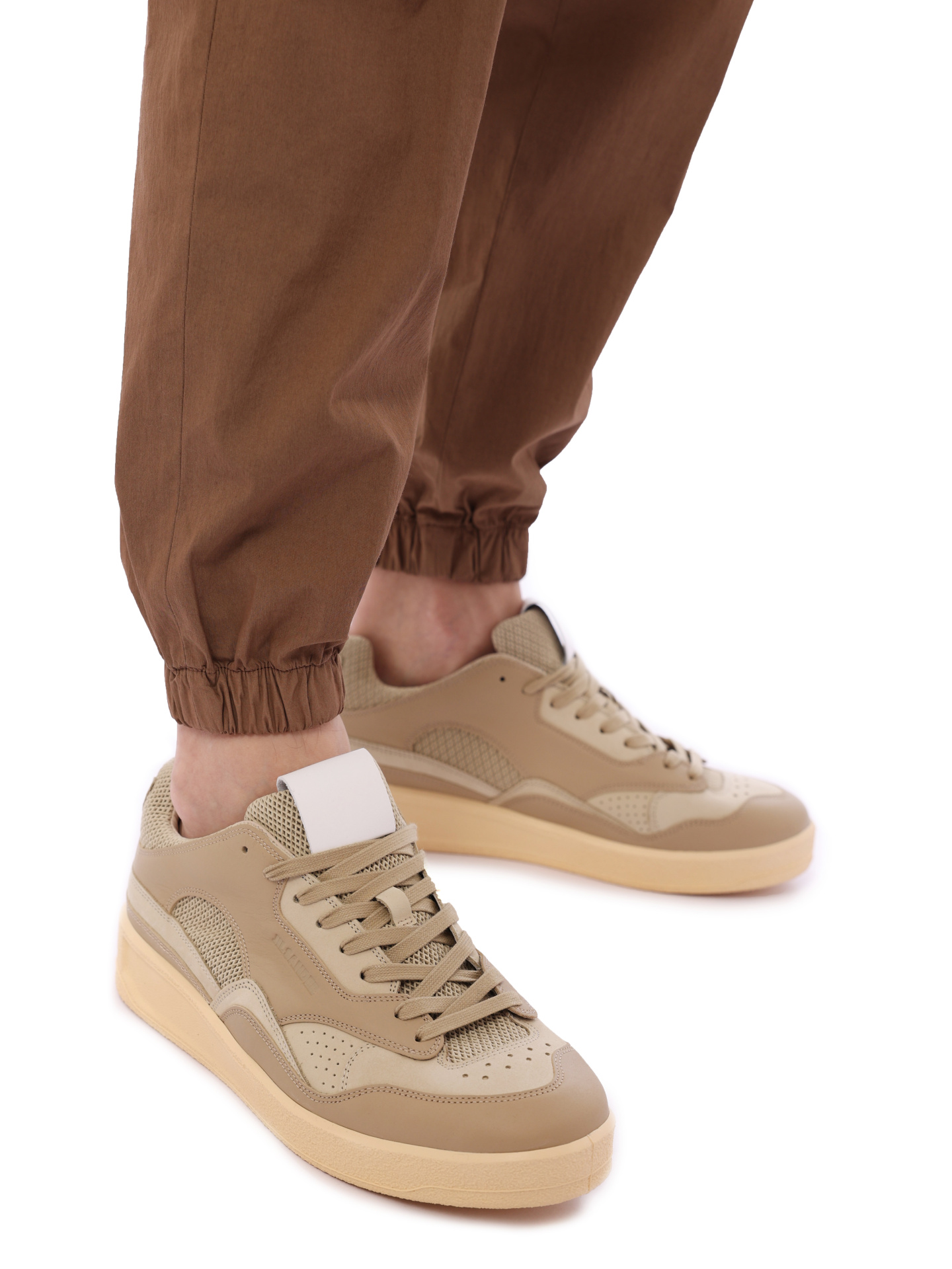 Кеды на шнурках бежевые с перфорацией  — купить в интернет-магазине Verdistore