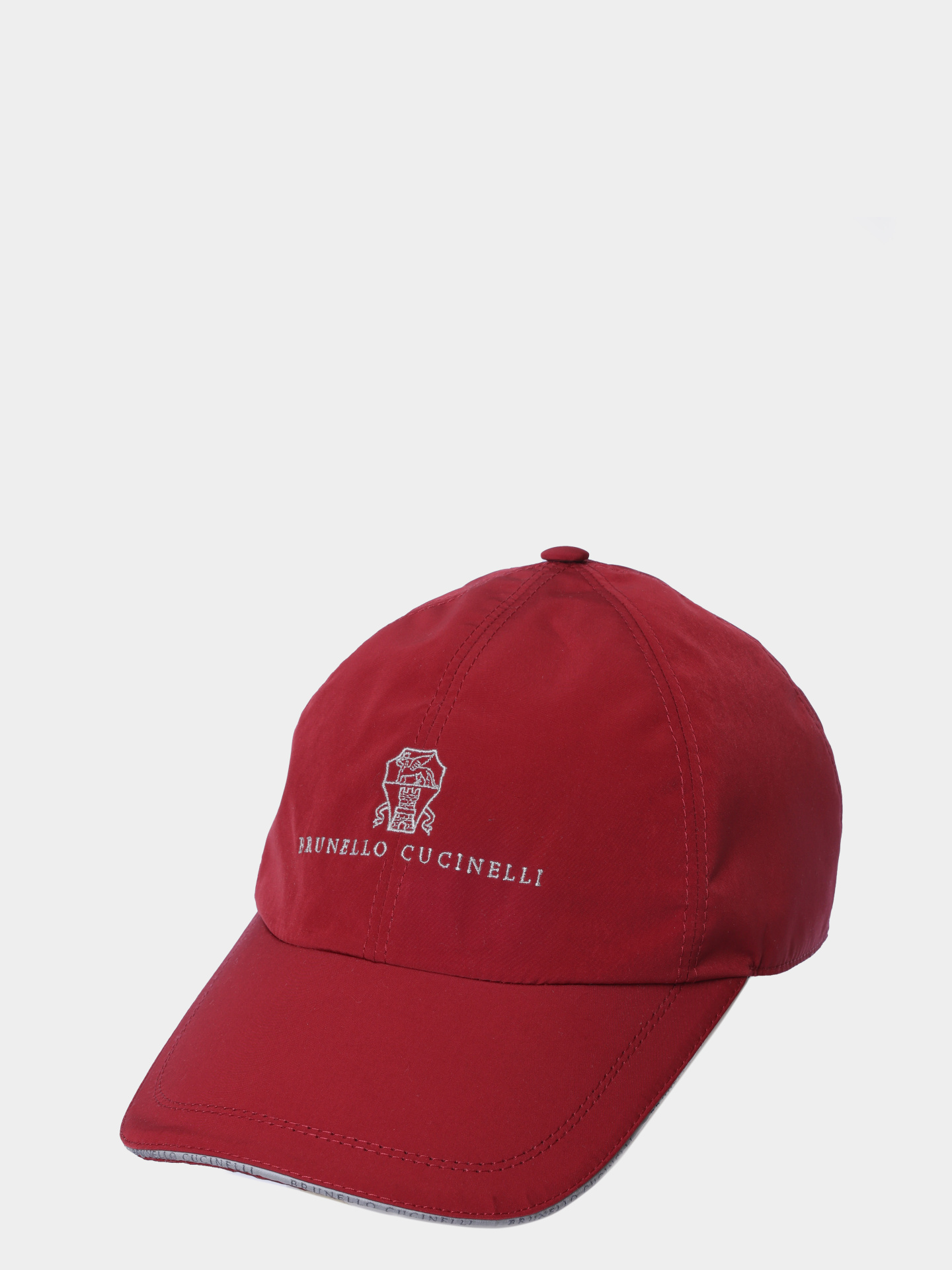 Бейсболка Brunello Cucinelli MM4799859 CMP51 с вышивкой красная мужская — купить в интернет-магазине Verdistore