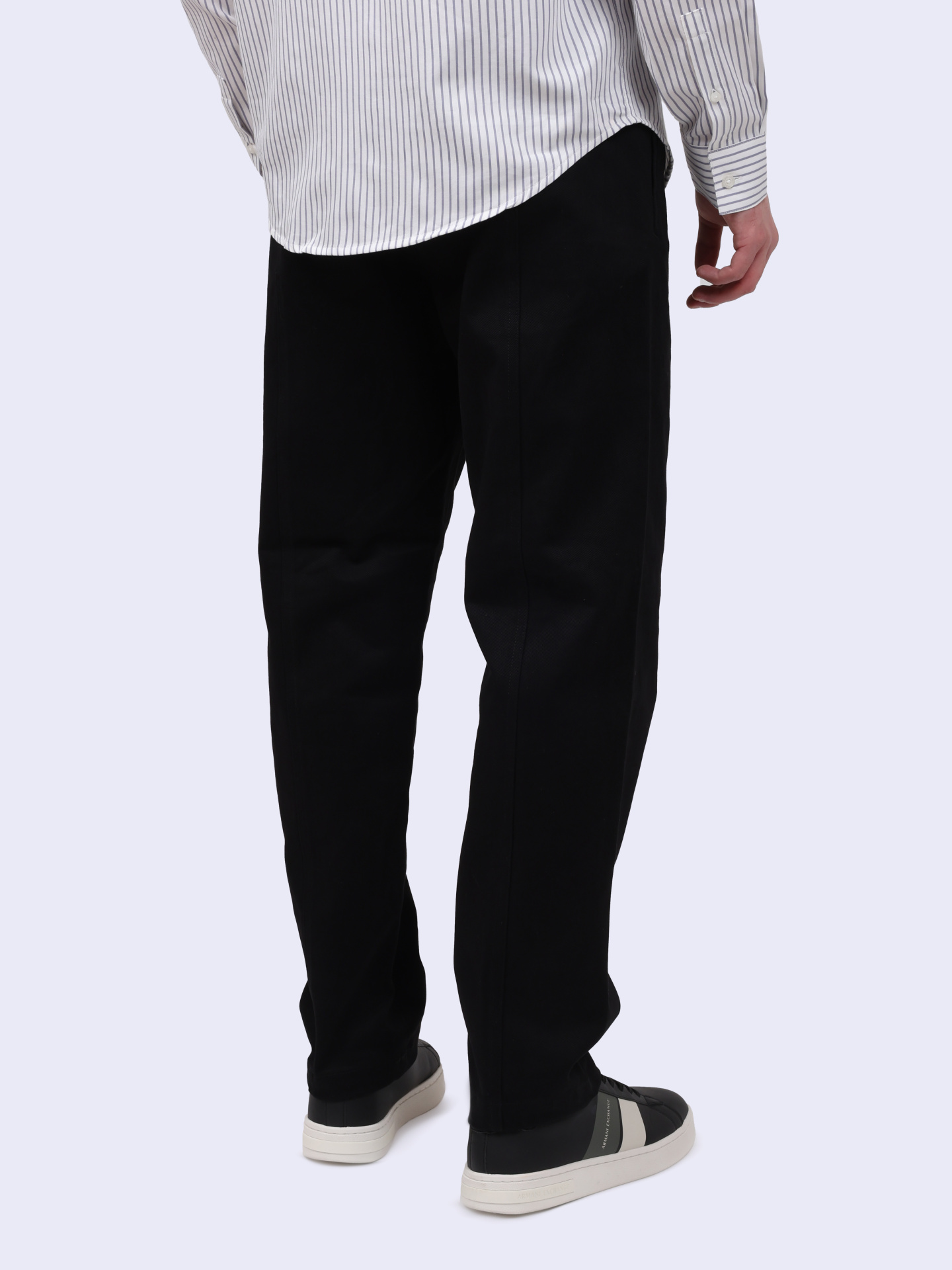 Брюки Armani Exchange 6DZP26 ZN5RZ 1200 черные мужские из хлопка — купить в интернет-магазине Verdistore