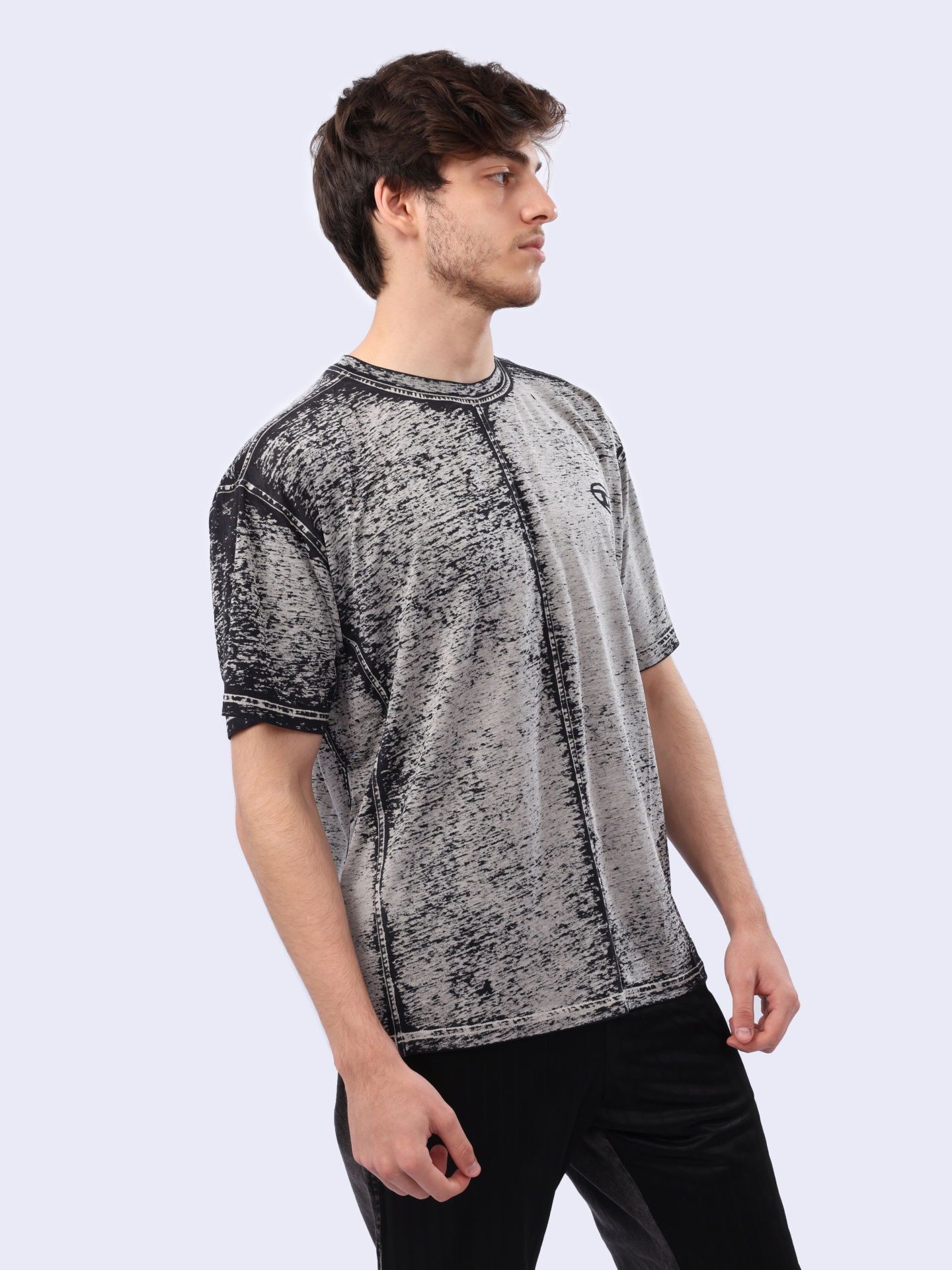 Футболка Diesel A147380DRAN9DN серая мужская — купить в интернет-магазине Verdistore