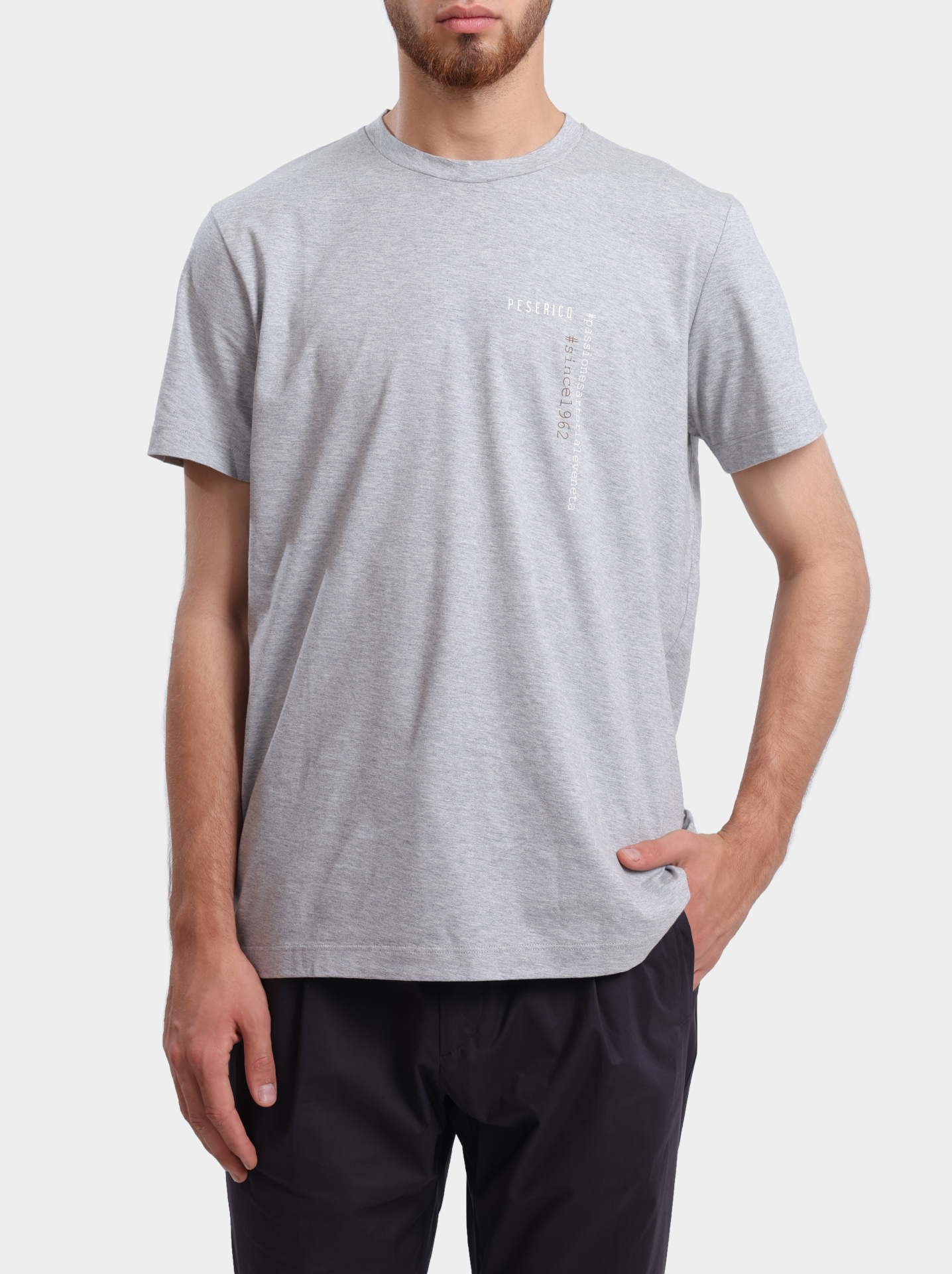 Футболка R55000 J0Q2 02358 974 серая хлопковая — купить в интернет-магазине Verdistore