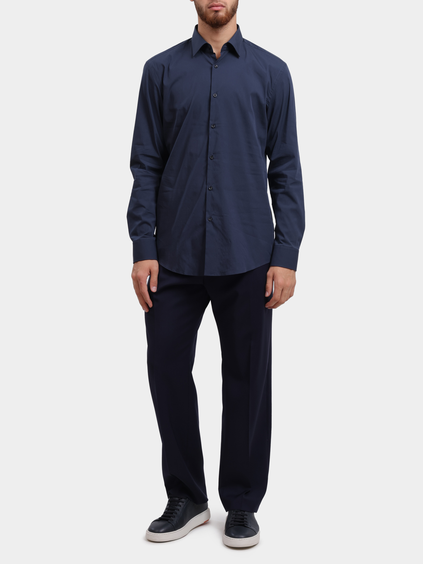 Рубашка Hugo 50484023 413 темно-синяя мужская — купить в интернет-магазине Verdistore