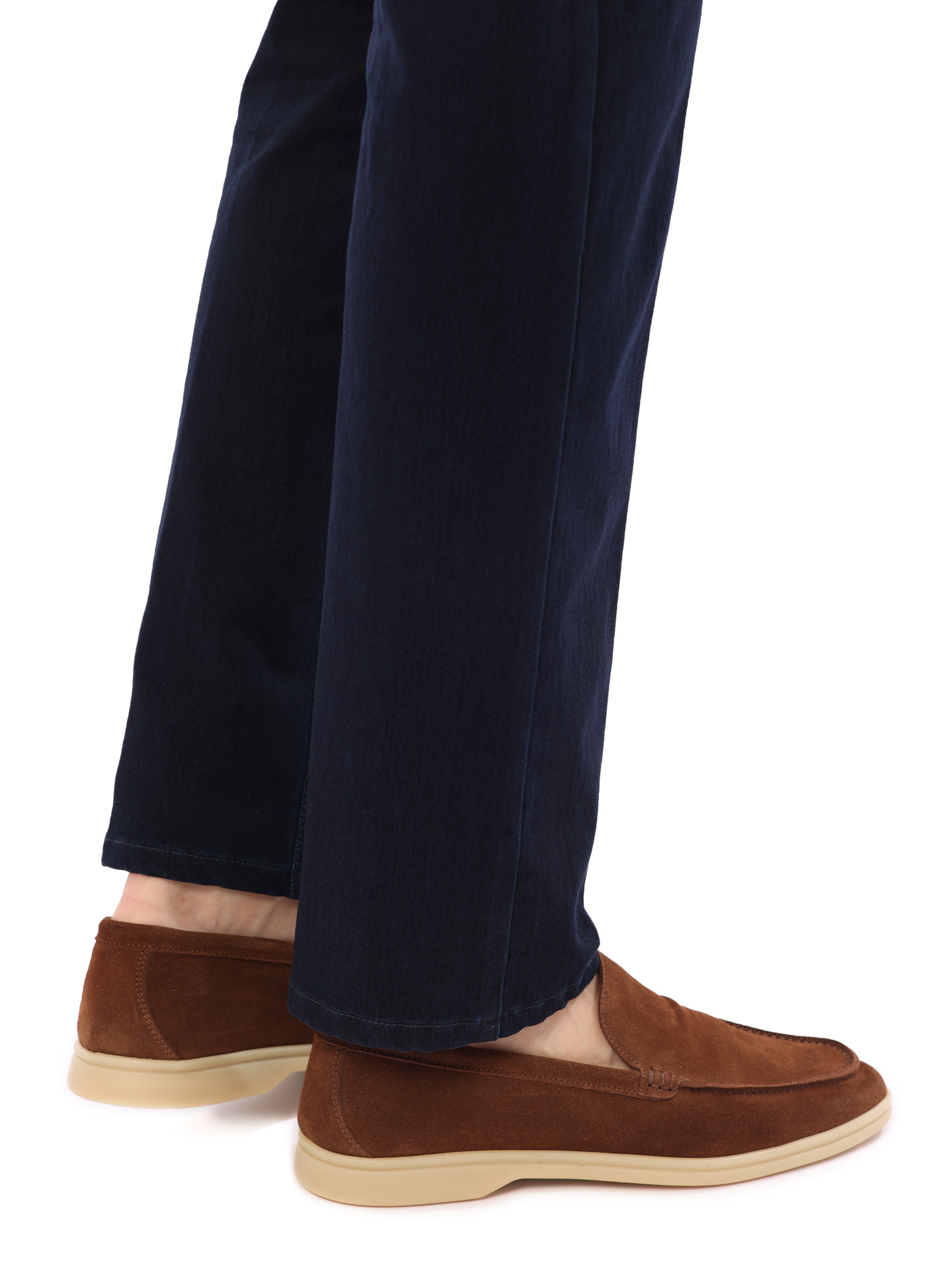 Туфли коричневые замшевые на бежевой подошве — купить в интернет-магазине Verdistore