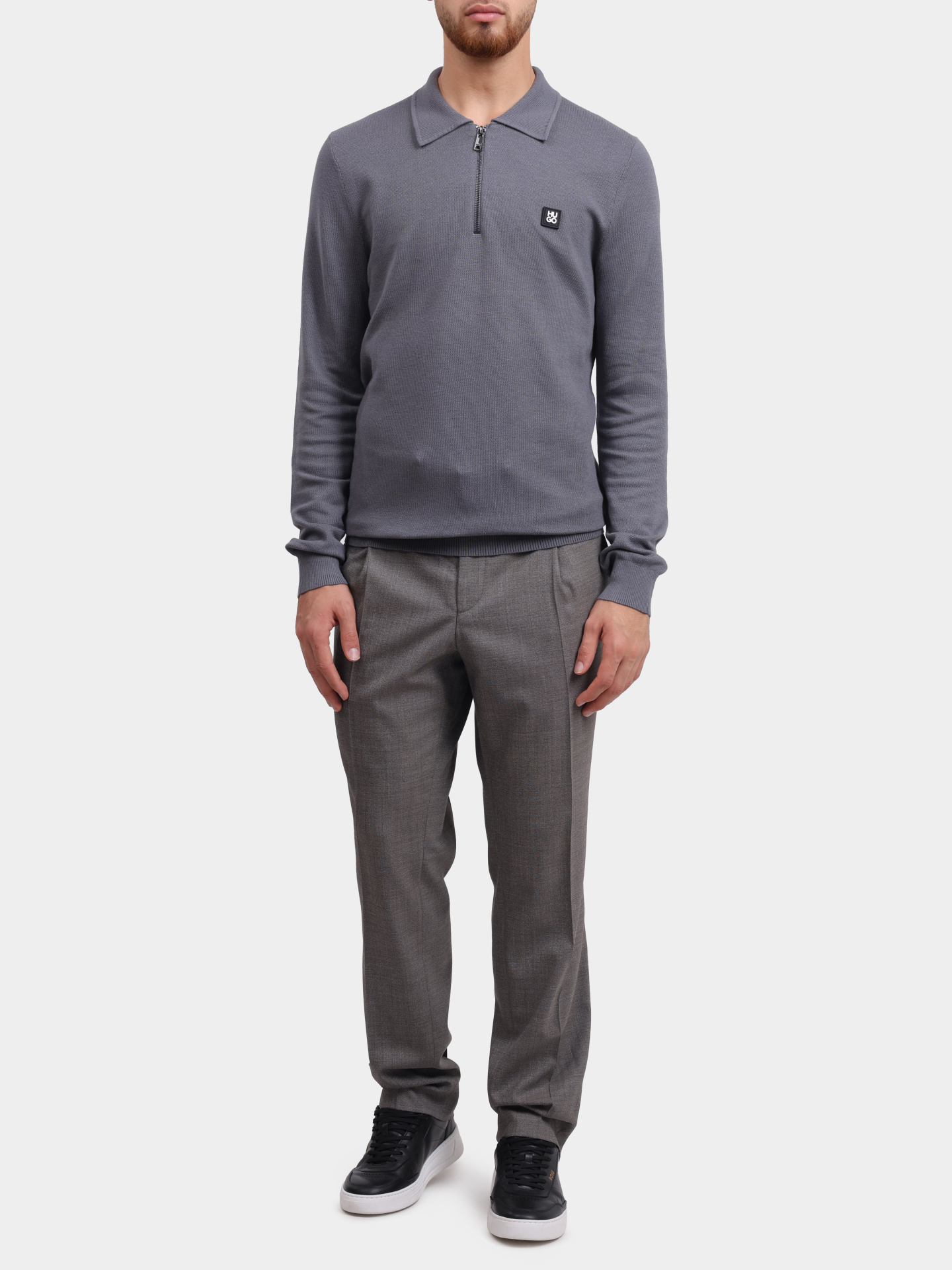 Брюки Hugo 50544402 055 серые мужские — купить в интернет-магазине Verdistore