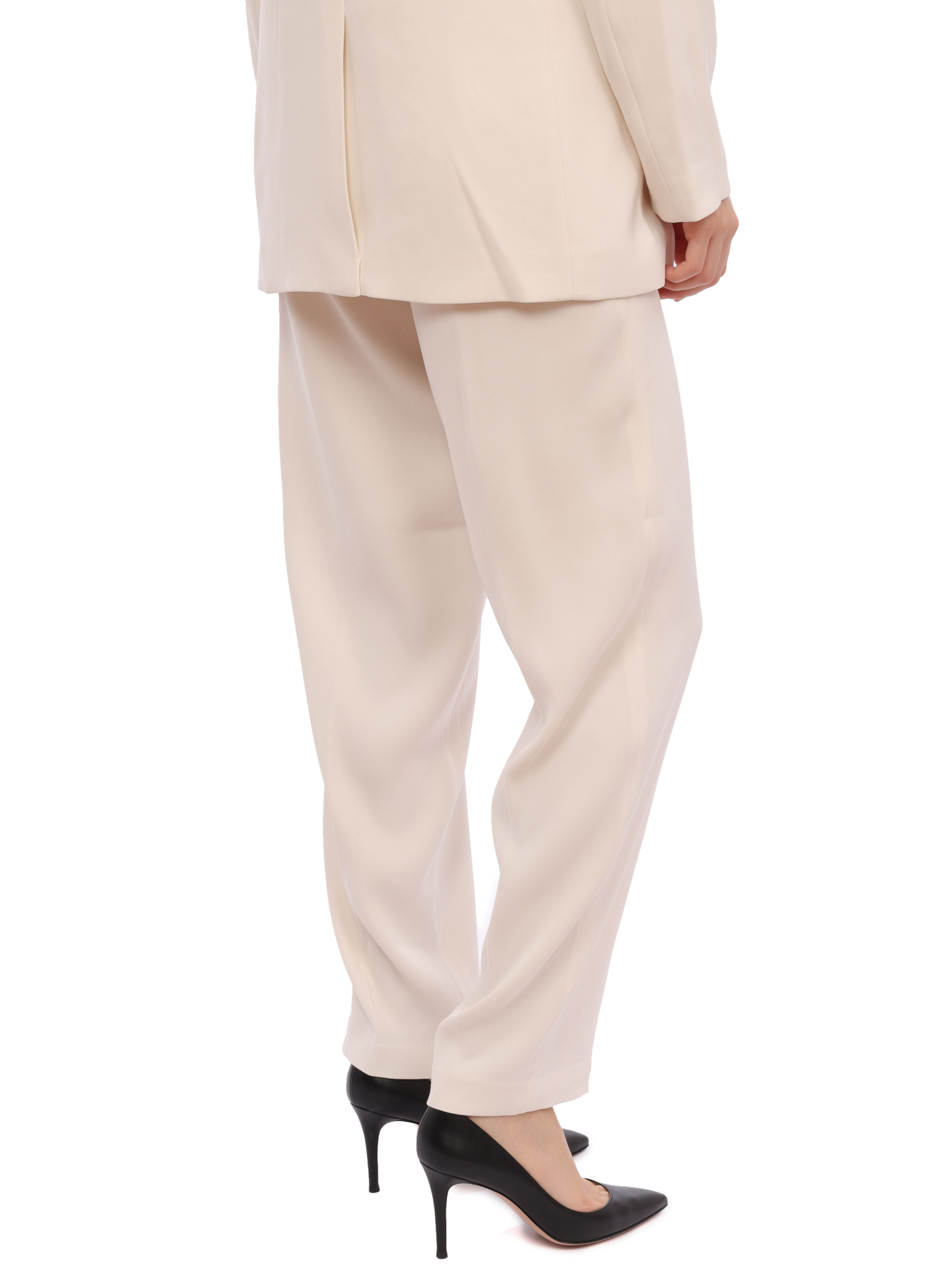 Брюки Armani Exchange 6RYP05 YN4LZ 1130 белые женские с логотипом  — купить в интернет-магазине Verdistore