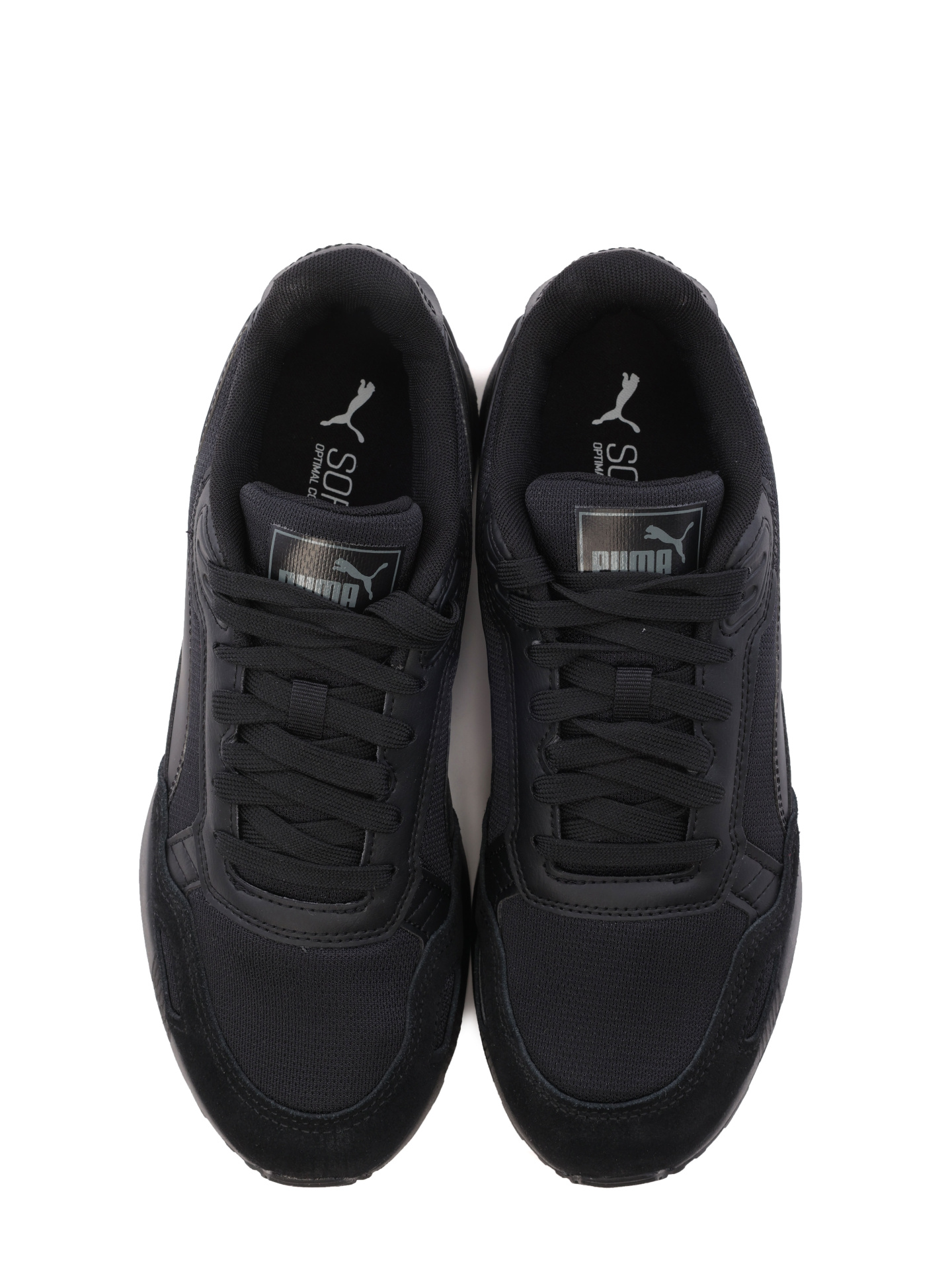 Кроссовки черные комбинированные с замшевой вставкой на носке — купить в интернет-магазине Verdistore