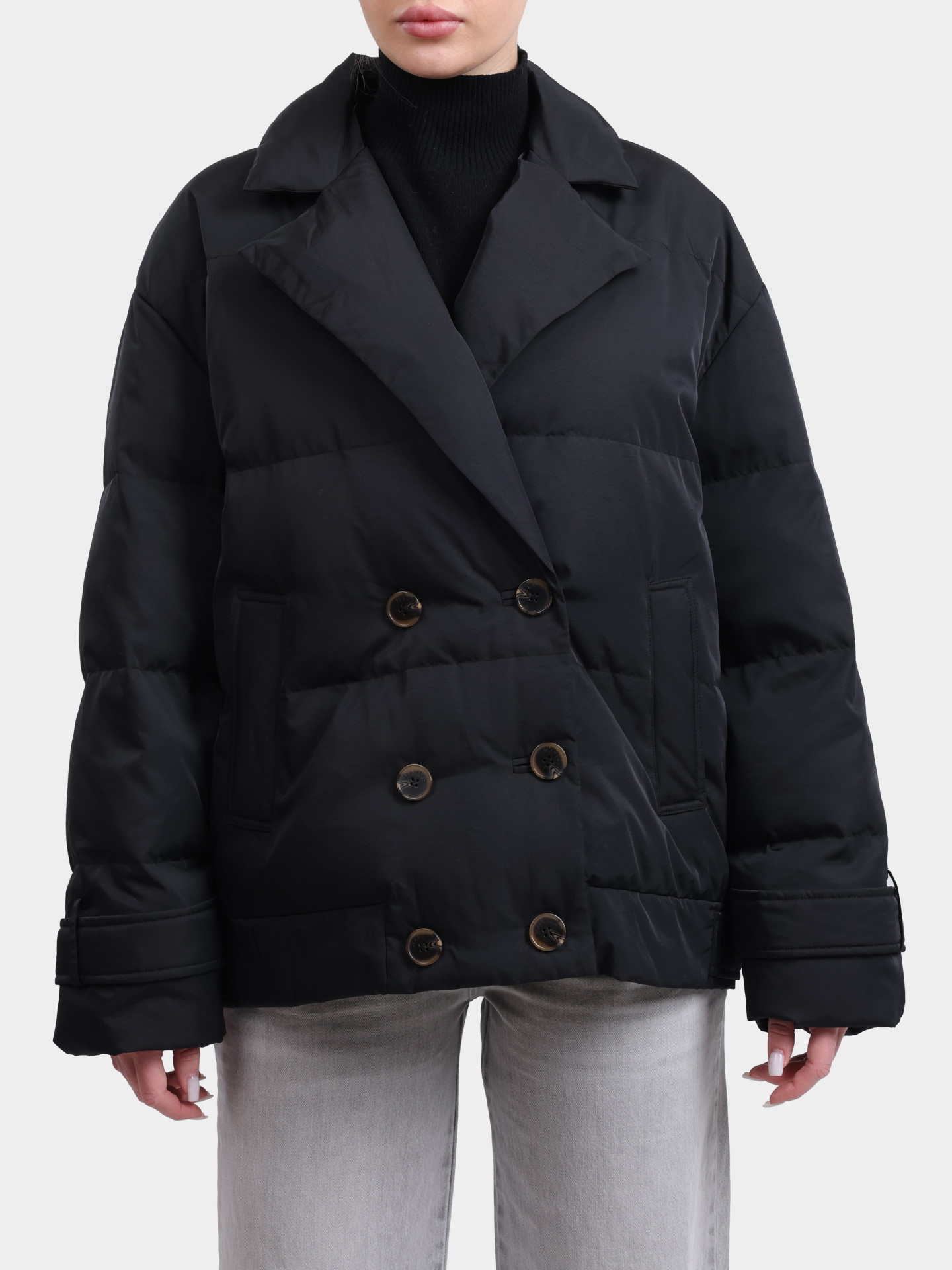 Куртка Marella TRAPANI 006 черная женская двубортная — купить в интернет-магазине Verdistore