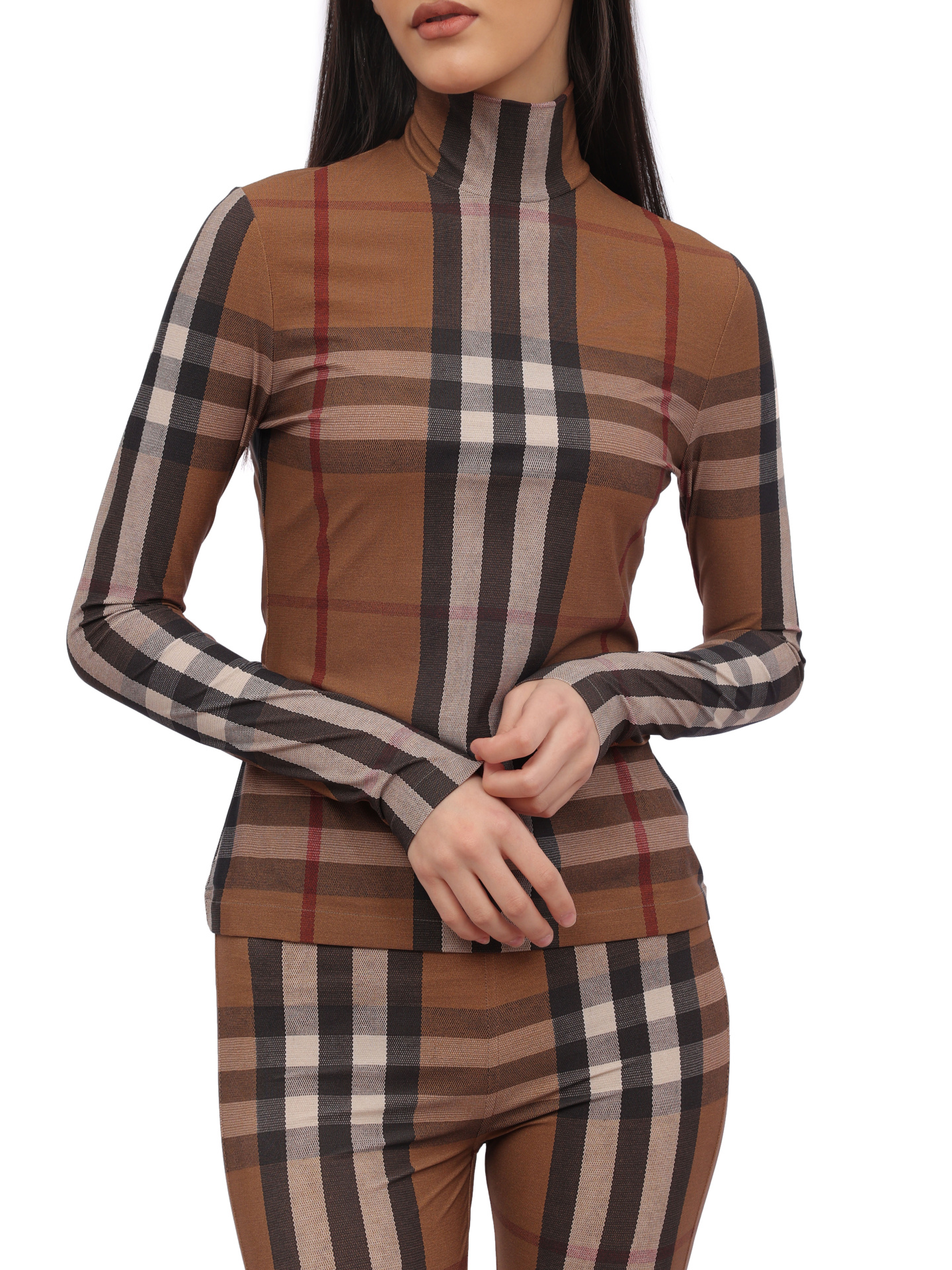 Водолазка Burberry 8060897 A8894 коричневая женская — купить в интернет-магазине Verdistore