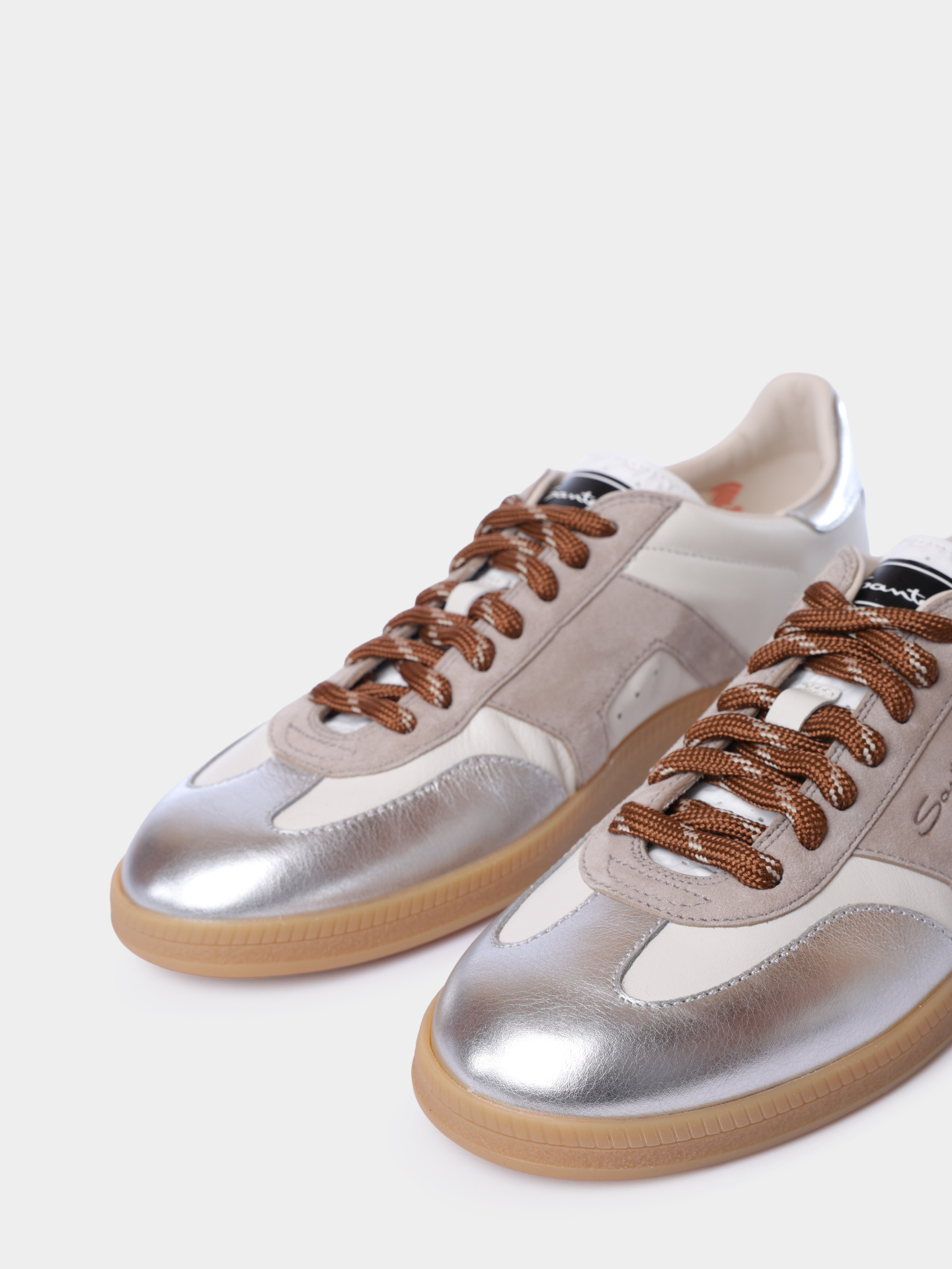 Кеды Santoni WBPG61244FARSPSXG40 кожаные женские — купить в интернет-магазине Verdistore