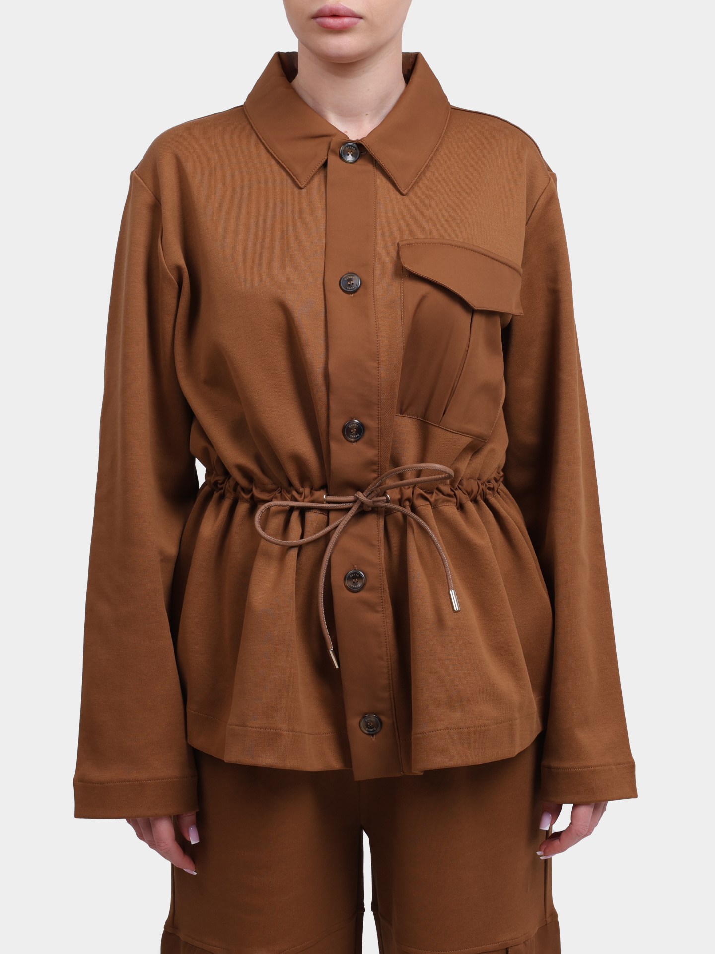 Рубашка Herno JC000078D 52117 8030 женская с поясом на кулиске — купить в интернет-магазине Verdistore