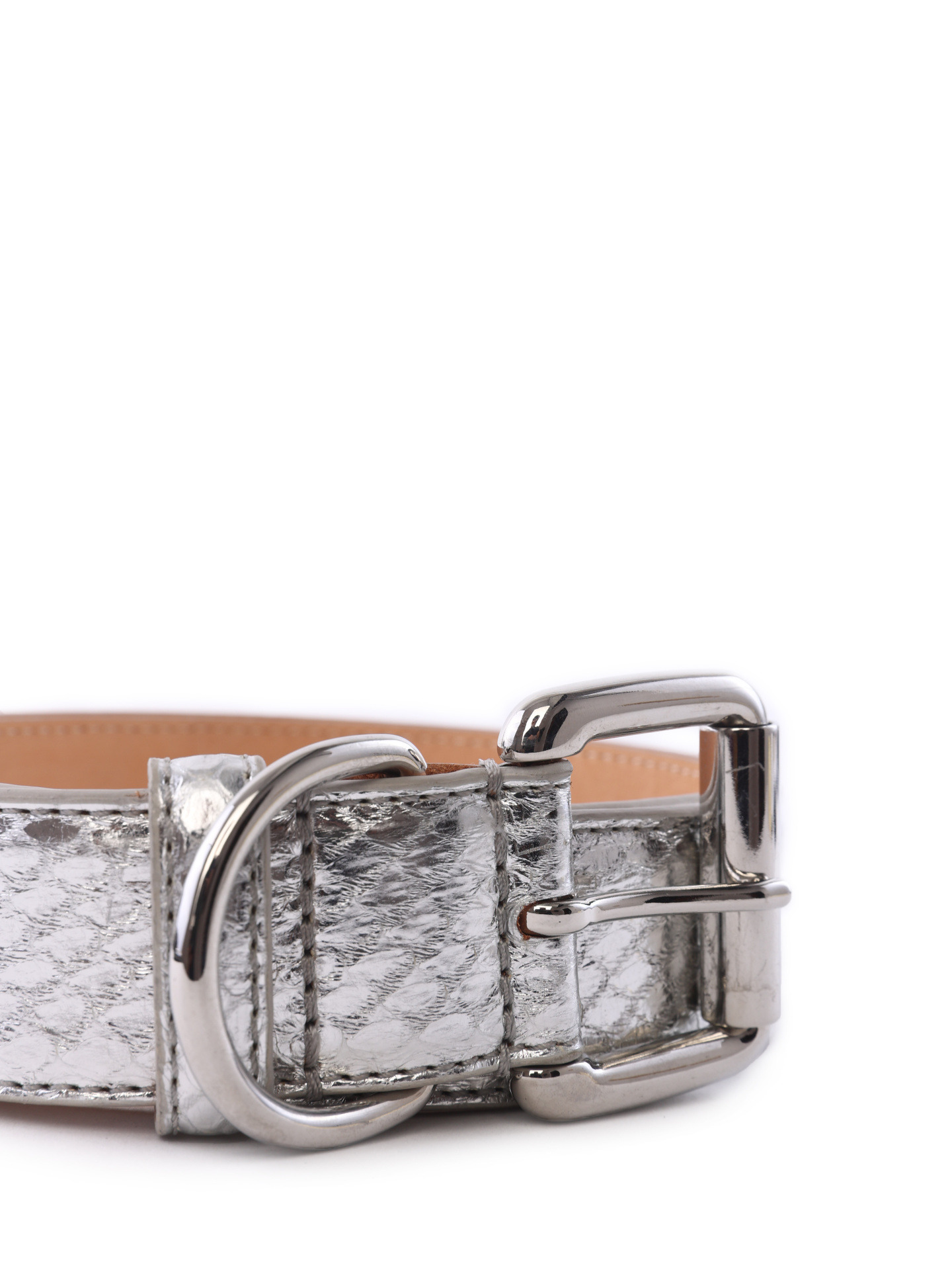 Ремень Barbara Bui 6940 серебристый женский из фактурной кожи — купить в интернет-магазине Verdistore