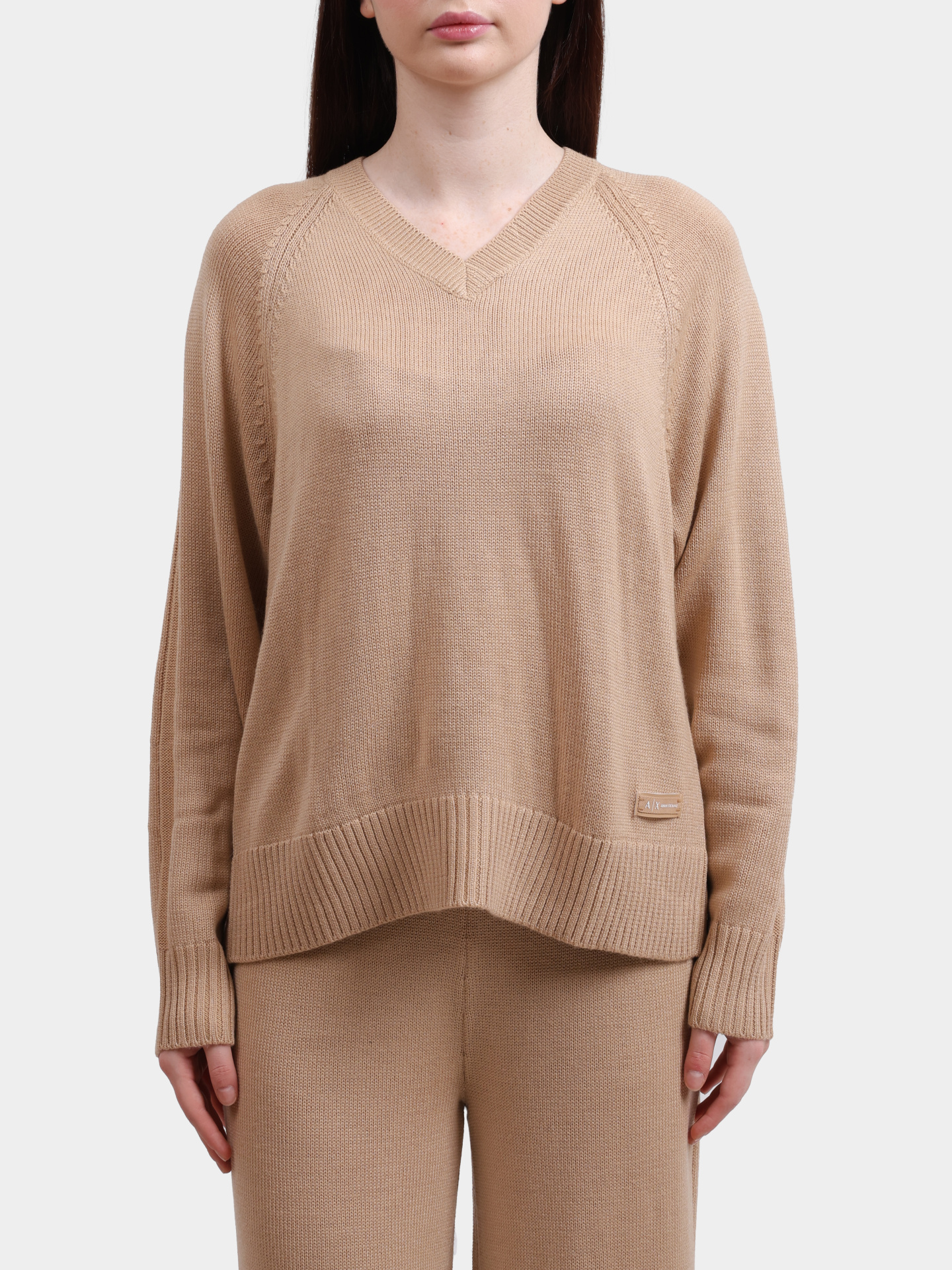 Джемпер Armani Exchange XW001335 AF13774 U1051 бежевый женский — купить в интернет-магазине Verdistore