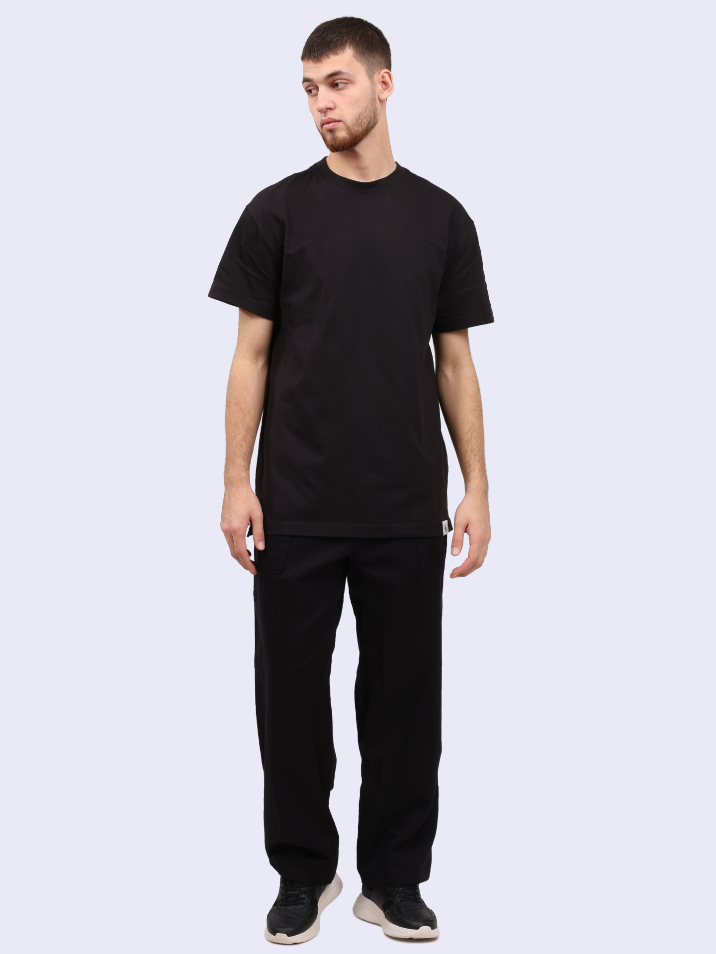 Футболка Calvin Klein Jeans J30J325338 черная мужская из хлопка — купить в интернет-магазине Verdistore