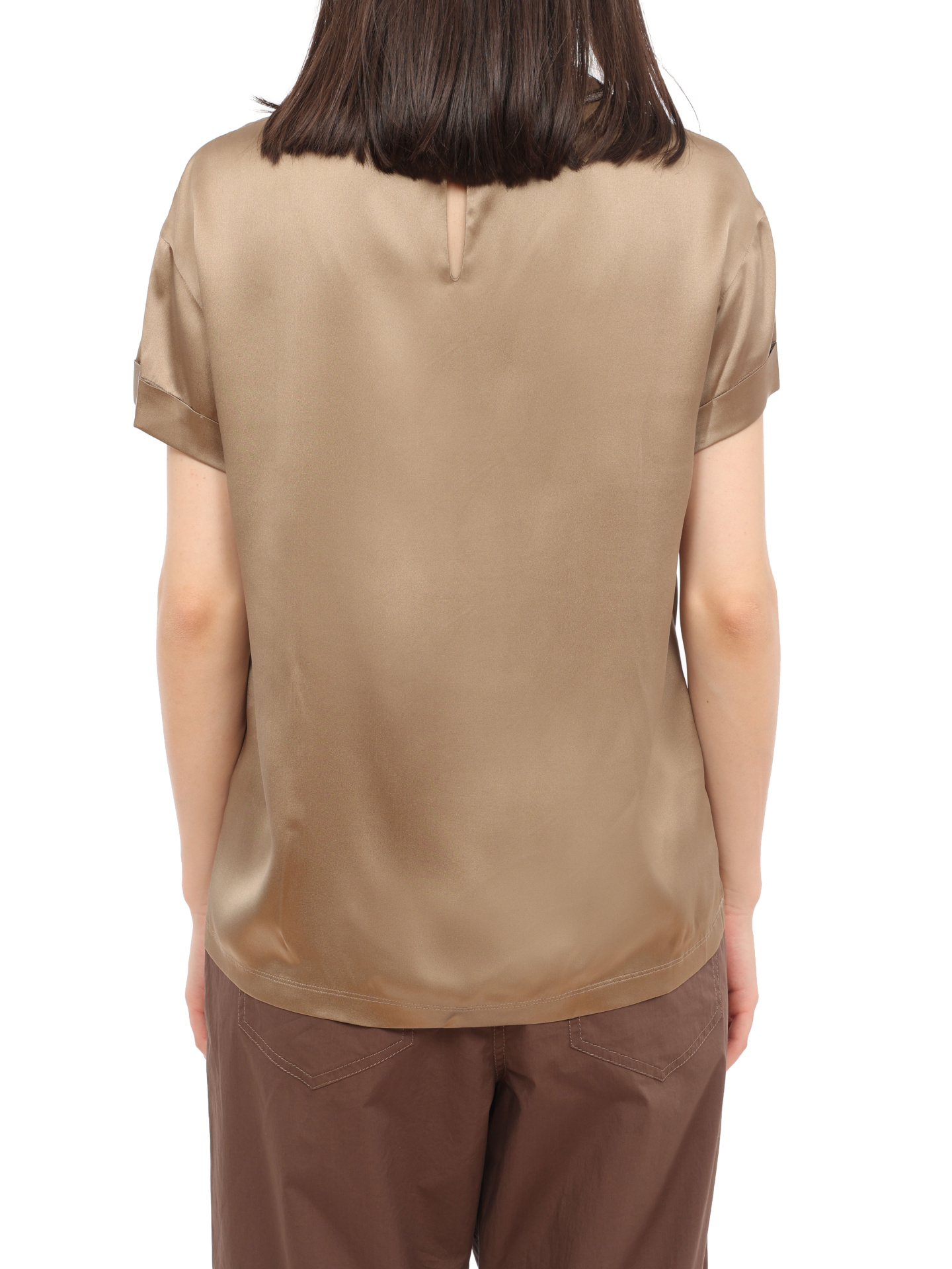 Топ Brunello Cucinelli M0C59E1320 шелковый женский — купить в интернет-магазине Verdistore