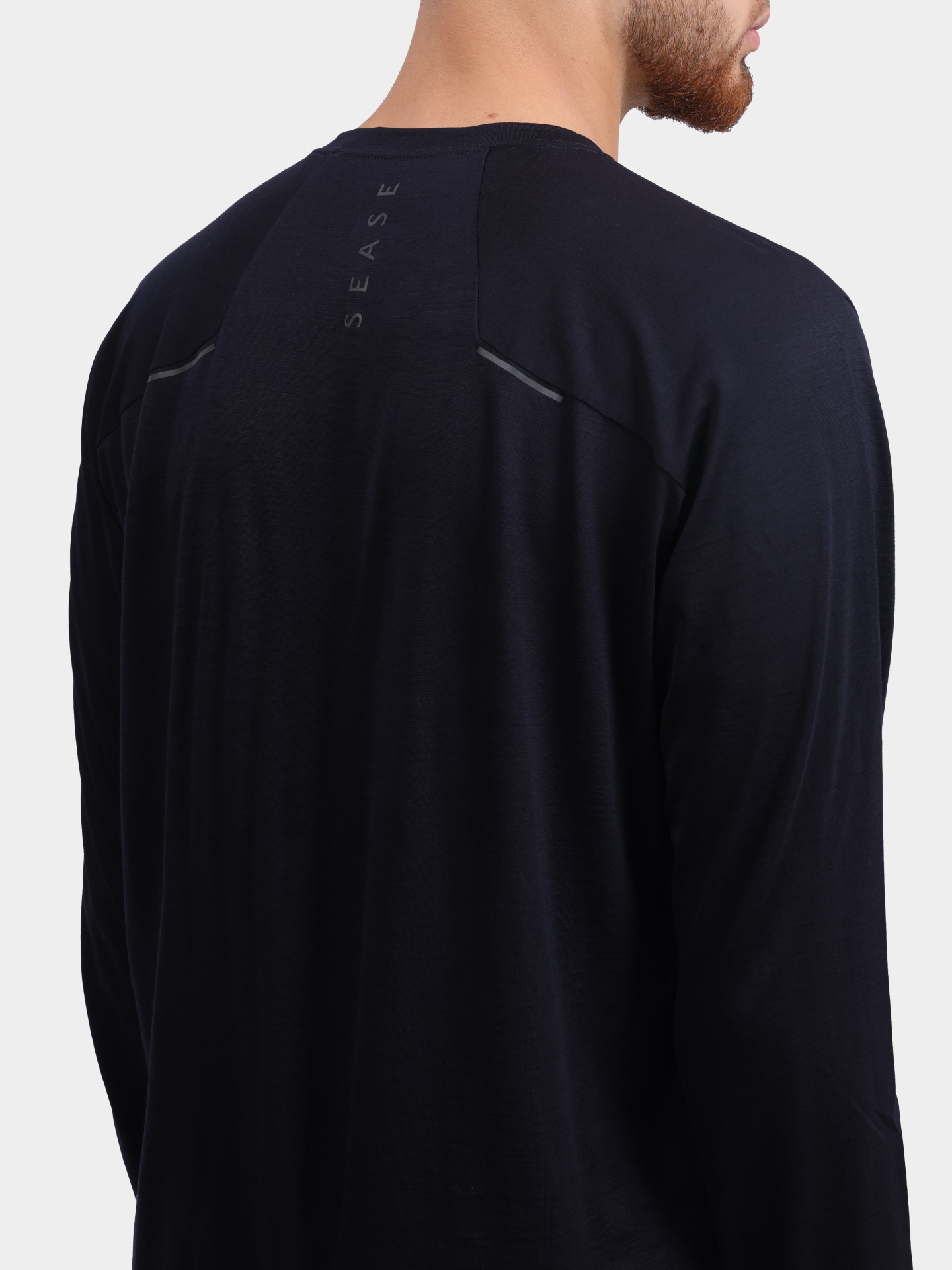 Лонгслив Sease LR040TJ014 B62 темно-синий мужской из шерсти — купить в интернет-магазине Verdistore