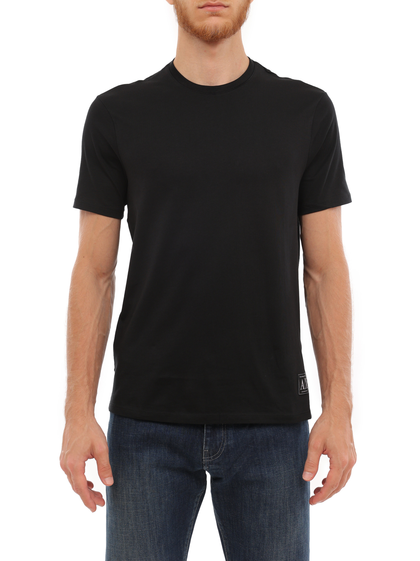 Футболка Armani Exchange 3LZTAA ZJFCZ 1200 черная мужская из хлопка — купить в интернет-магазине Verdistore