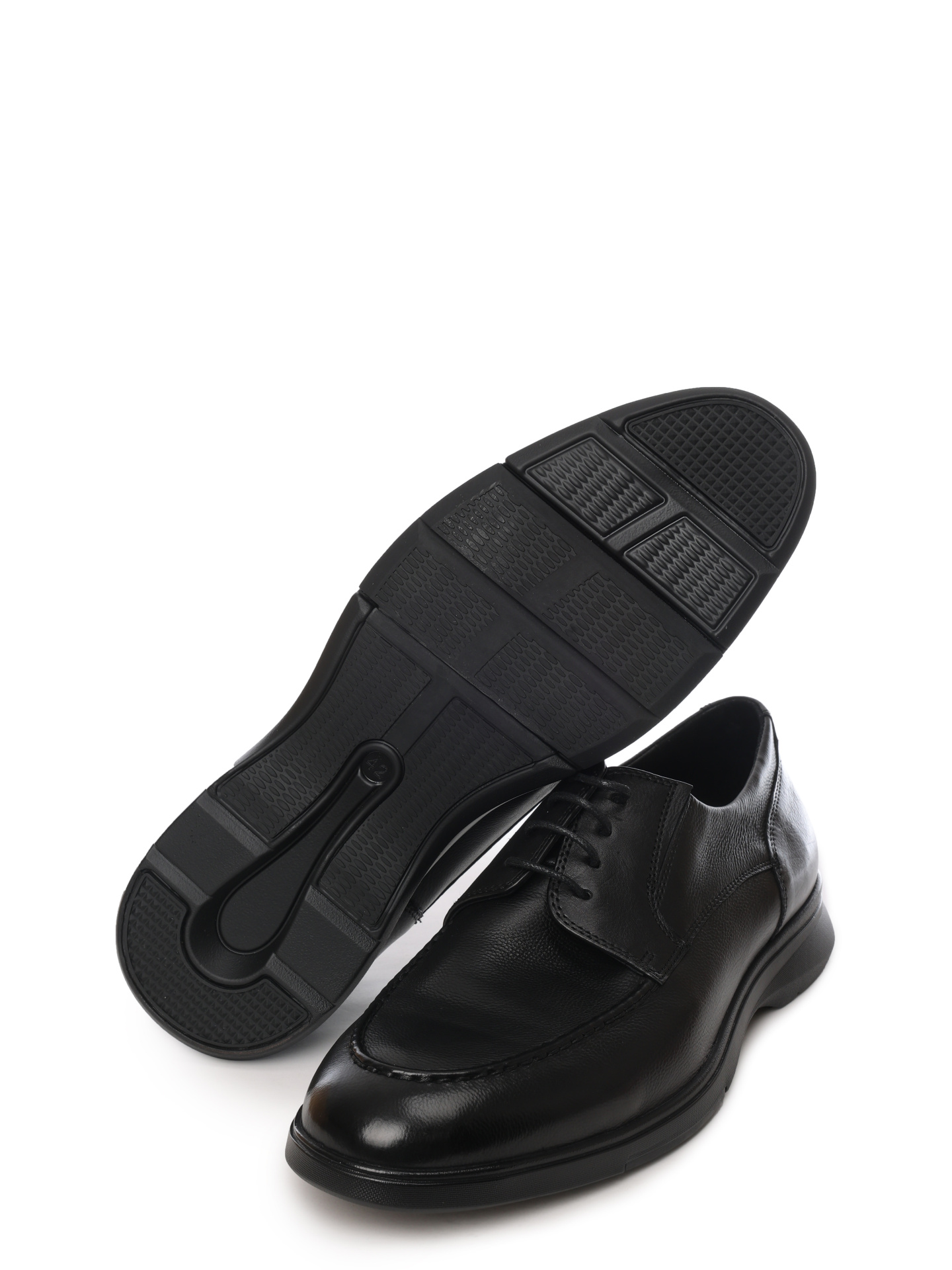 Туфли из черной мелкозернистой кожи — купить в интернет-магазине Verdistore