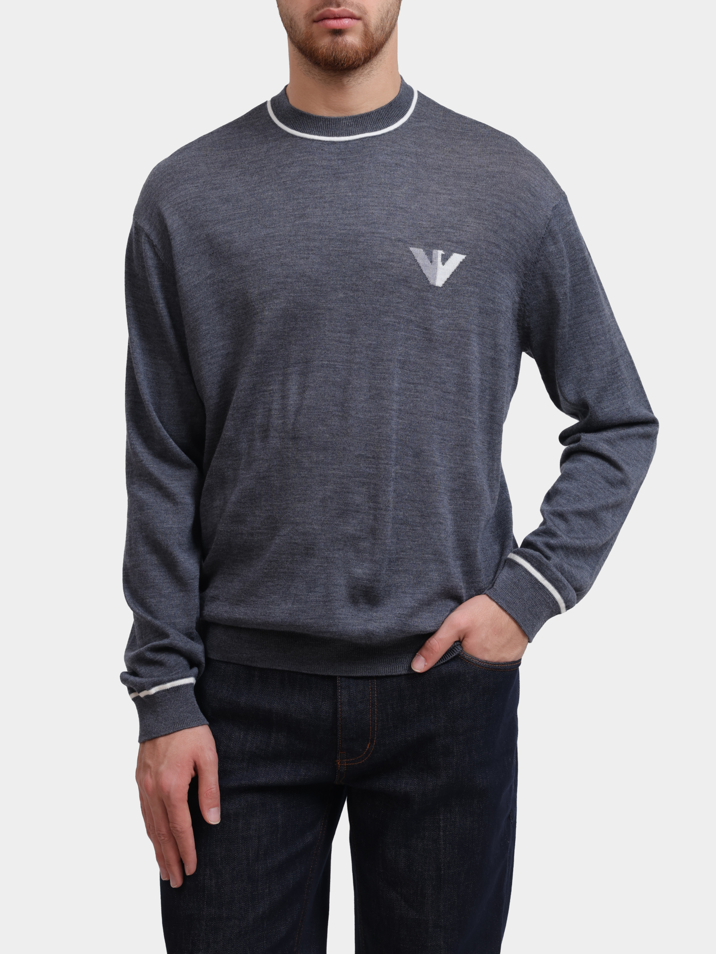 Джемпер Emporio Armani 6D1MXH 1MJLZ F629 шерстяной мужской — купить в интернет-магазине Verdistore