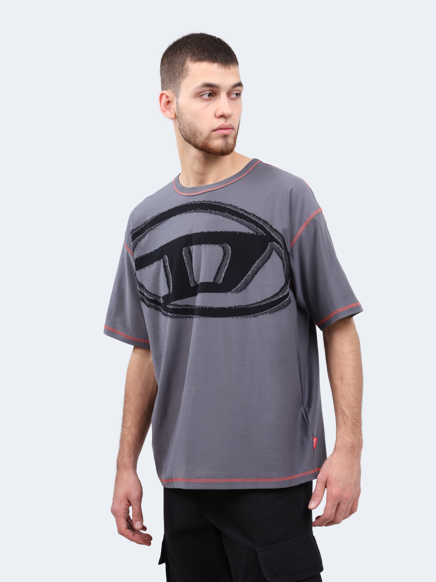 Футболка Diesel A161850GIAS9DV хлопковая мужская с логотипом — купить в интернет-магазине Verdistore