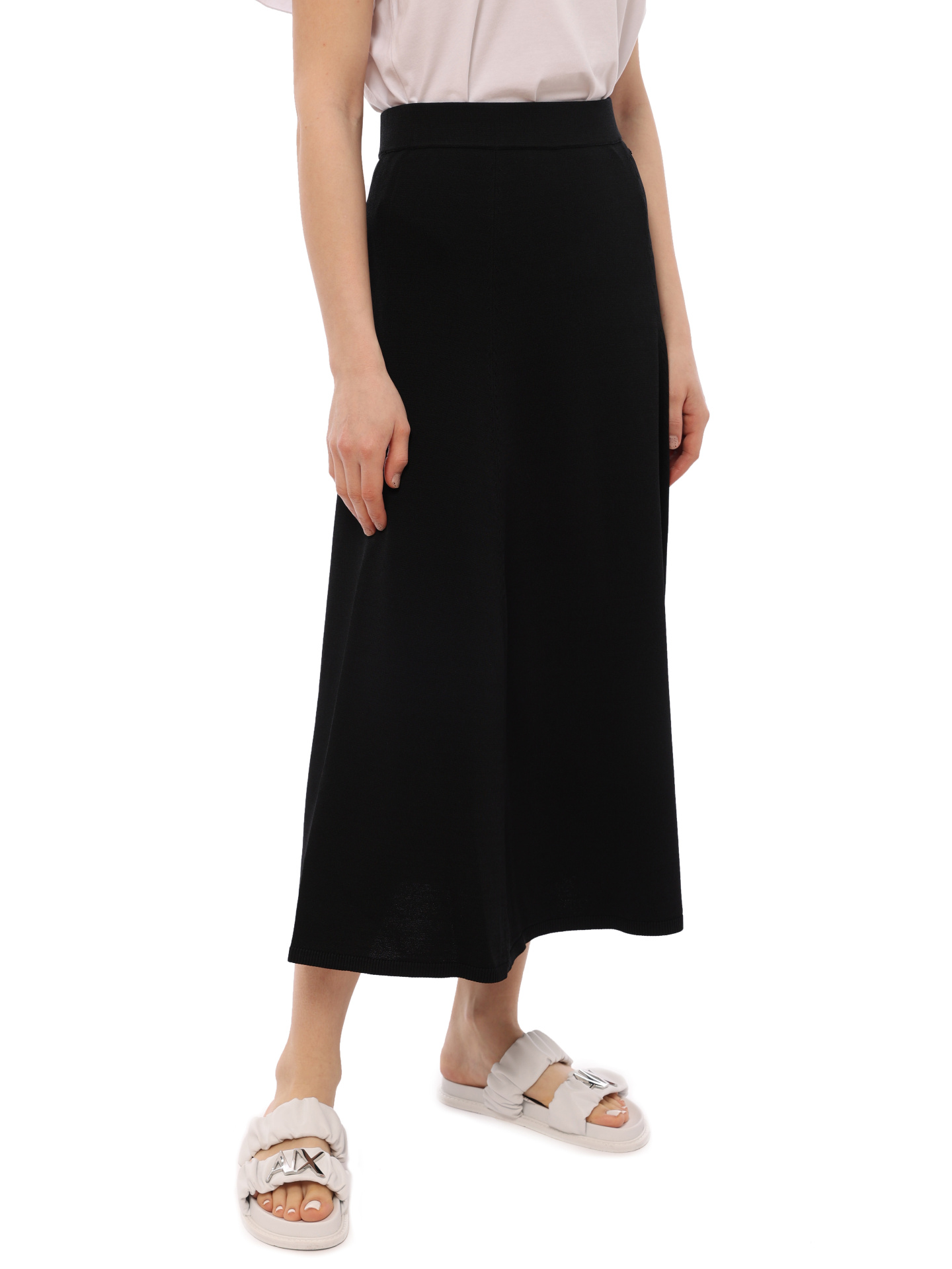 Юбка Armani Exchange 3RYN1F YMH6Z 1200 черная женская из трикотажа — купить в интернет-магазине Verdistore