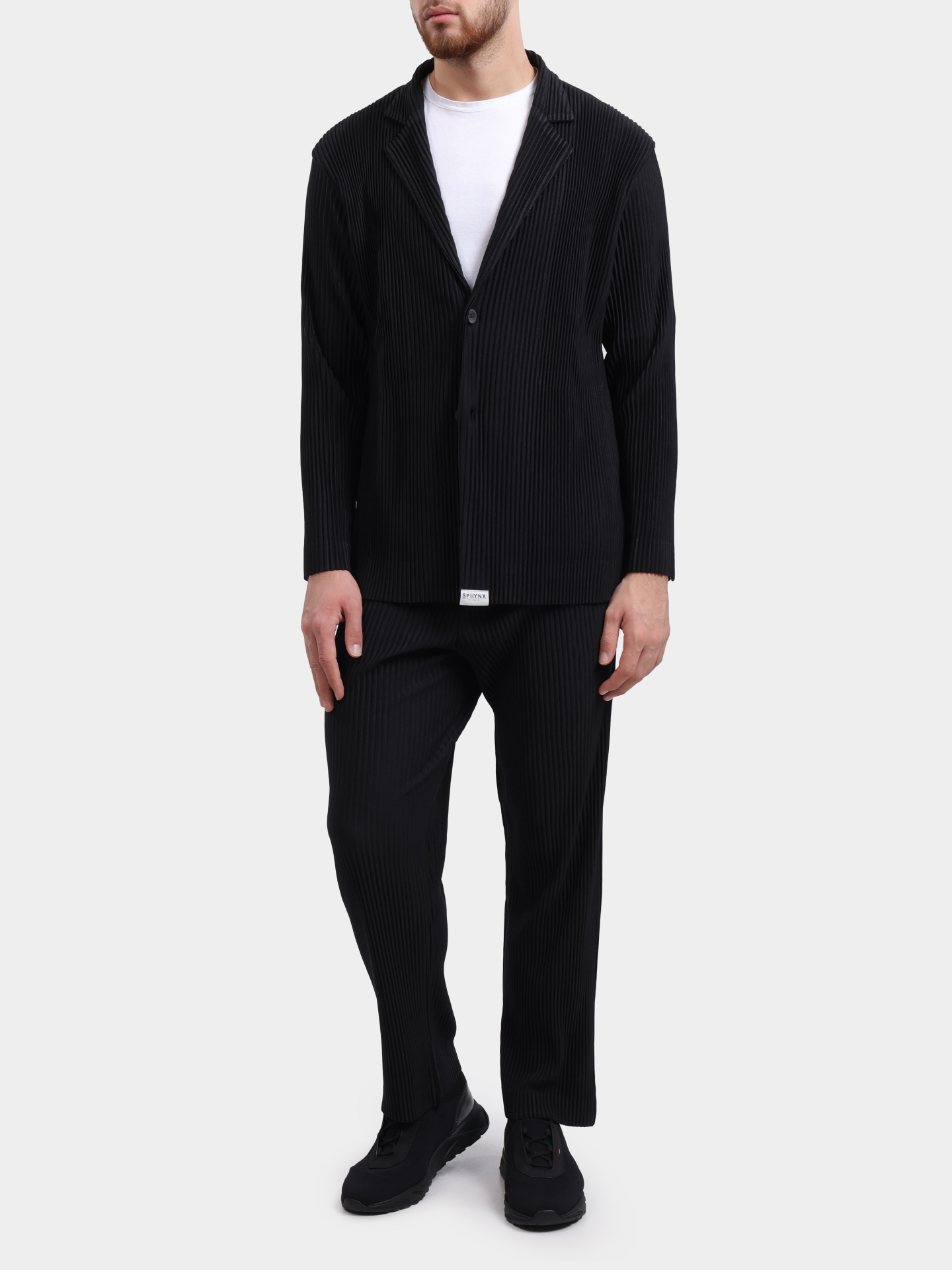 Пиджак Sphynx pleats 3876-1 черный мужской плессированный  — купить в интернет-магазине Verdistore