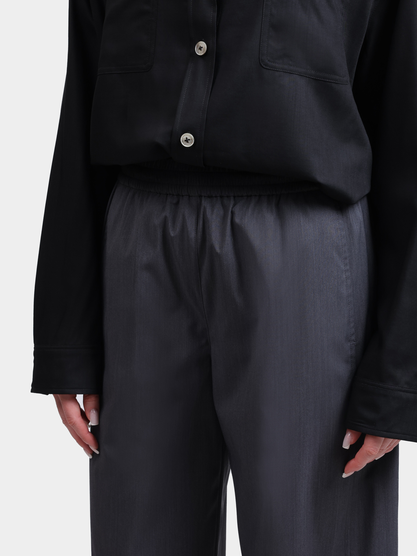 Брюки Herno PT000226D 33484 9487 серые женские прямого кроя укороченные  — купить в интернет-магазине Verdistore