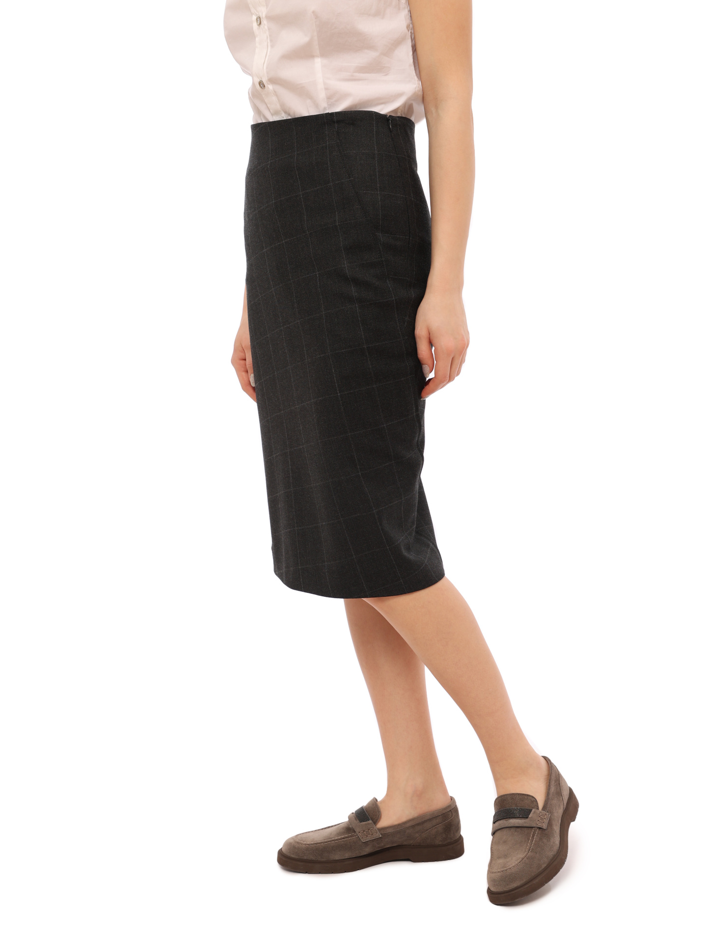 Юбка Brunello Cucinelli MA054G2523 клетчатая женская — купить в интернет-магазине Verdistore