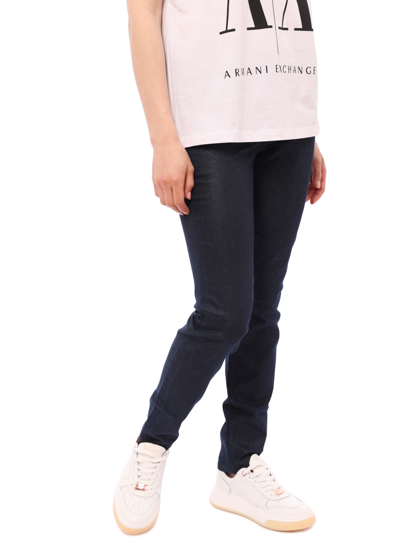 Джинсы Armani Exchange J69 темно-синие женские зауженные — купить в интернет-магазине Verdistore