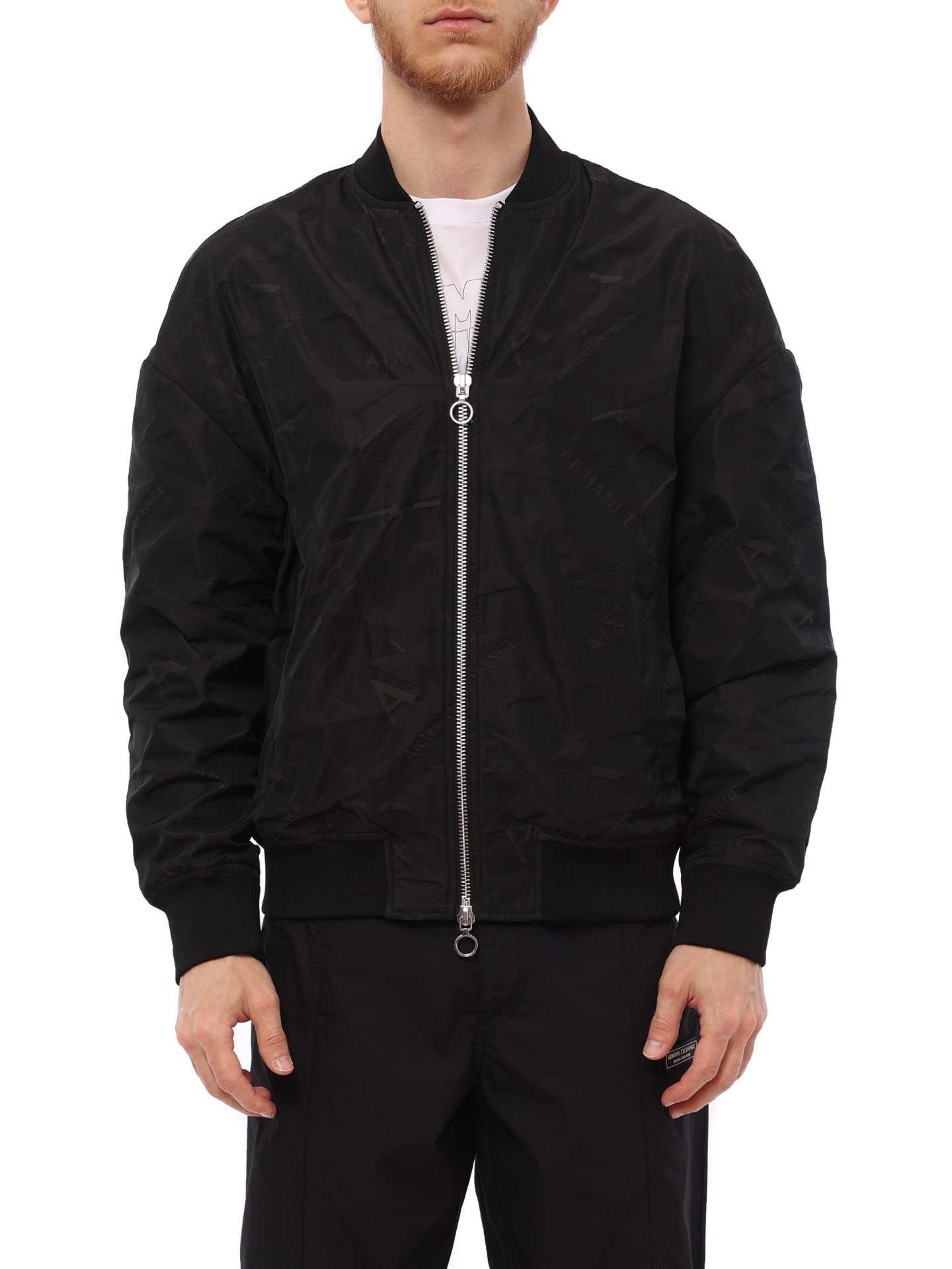 Куртка Armani Exchange 3RZBL4 ZN1SZ 1200 черная мужская из фактурной ткани — купить в интернет-магазине Verdistore