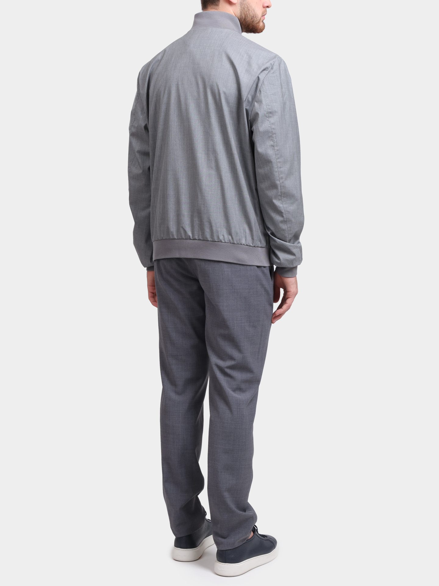 Бомбер MooRER SIRONI - L5 U0020 светло-серый мужской — купить в интернет-магазине Verdistore