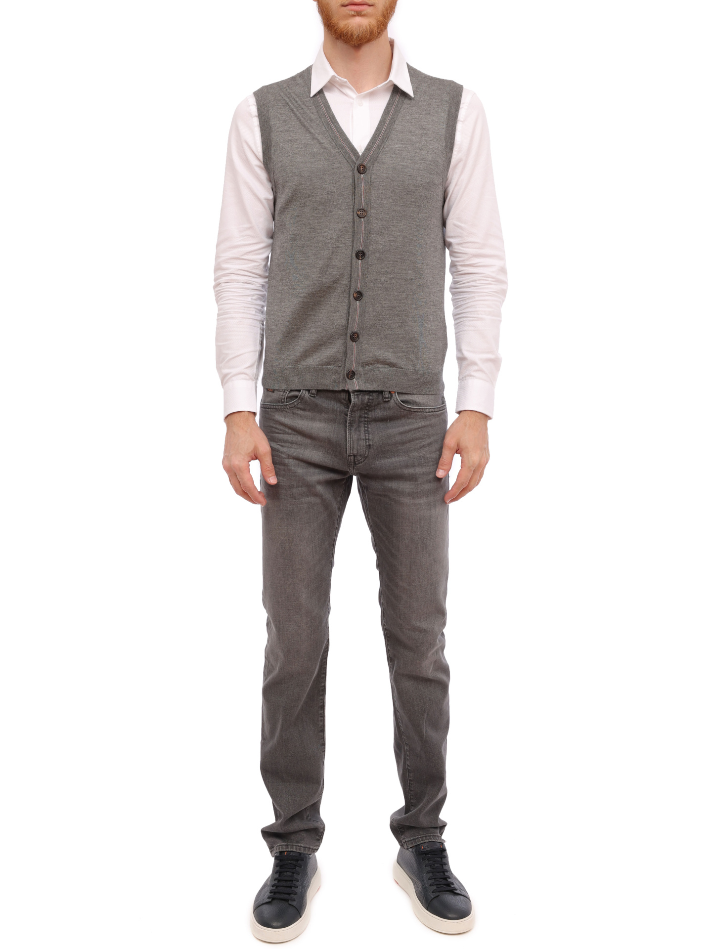 Джемпер Brunello Cucinelli M2380517 серый мужской — купить в интернет-магазине Verdistore