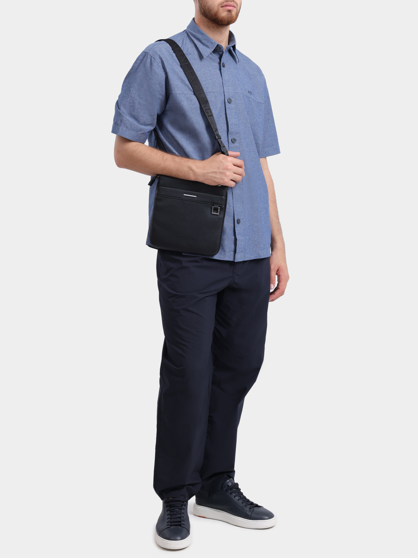 Рубашка Armani Exchange XM002283 AF22712 MB001 хлопковая мужская — купить в интернет-магазине Verdistore