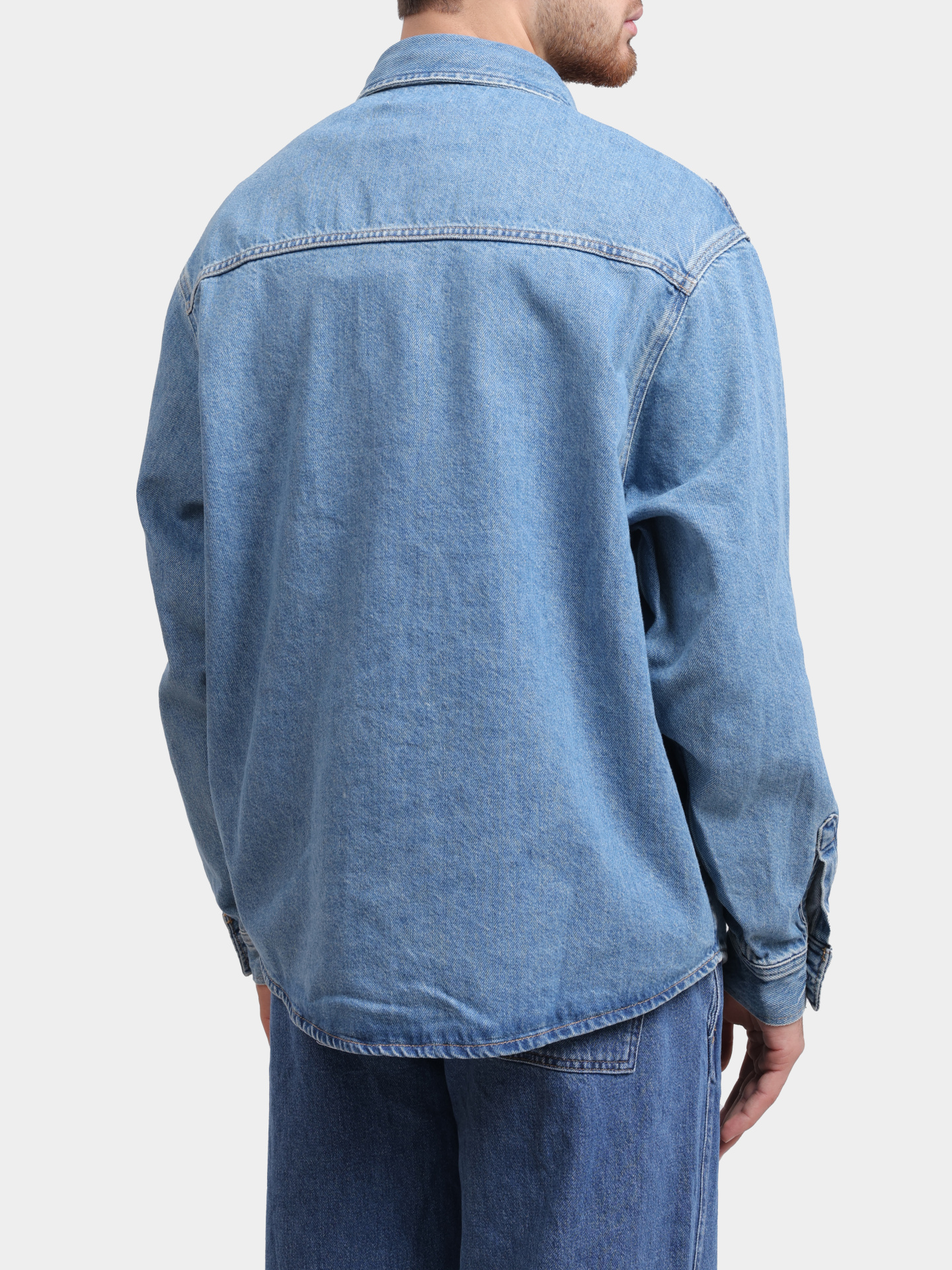 Рубашка Calvin Klein Jeans J30J327511 1A4 джинсовая мужская — купить в интернет-магазине Verdistore