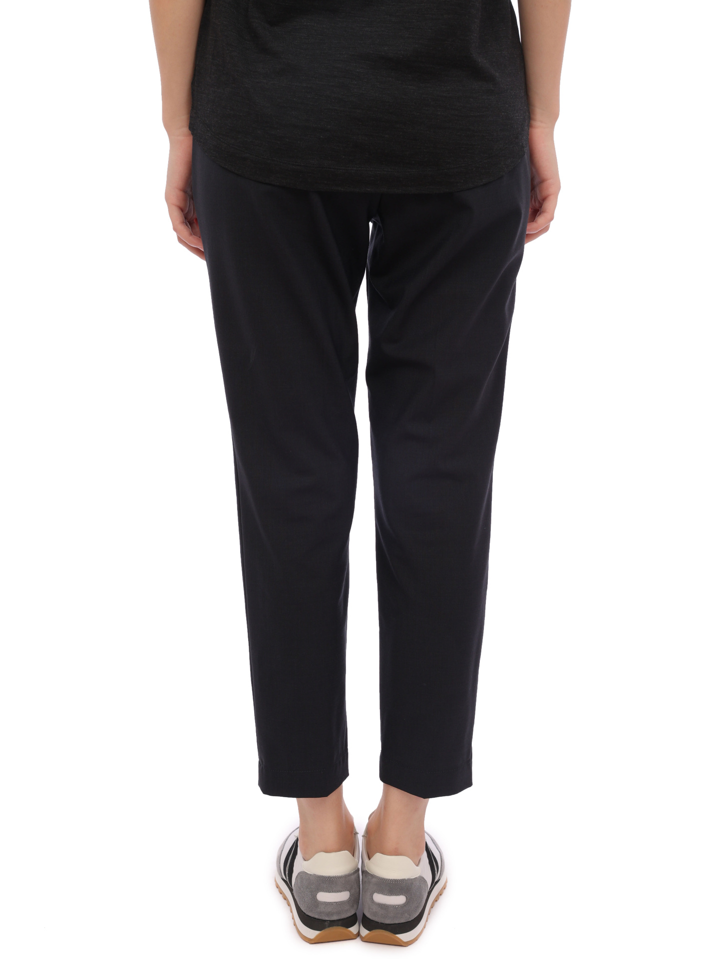 Брюки Brunello Cucinelli M0W07P6119 темно-синие женские с ремешком — купить в интернет-магазине Verdistore