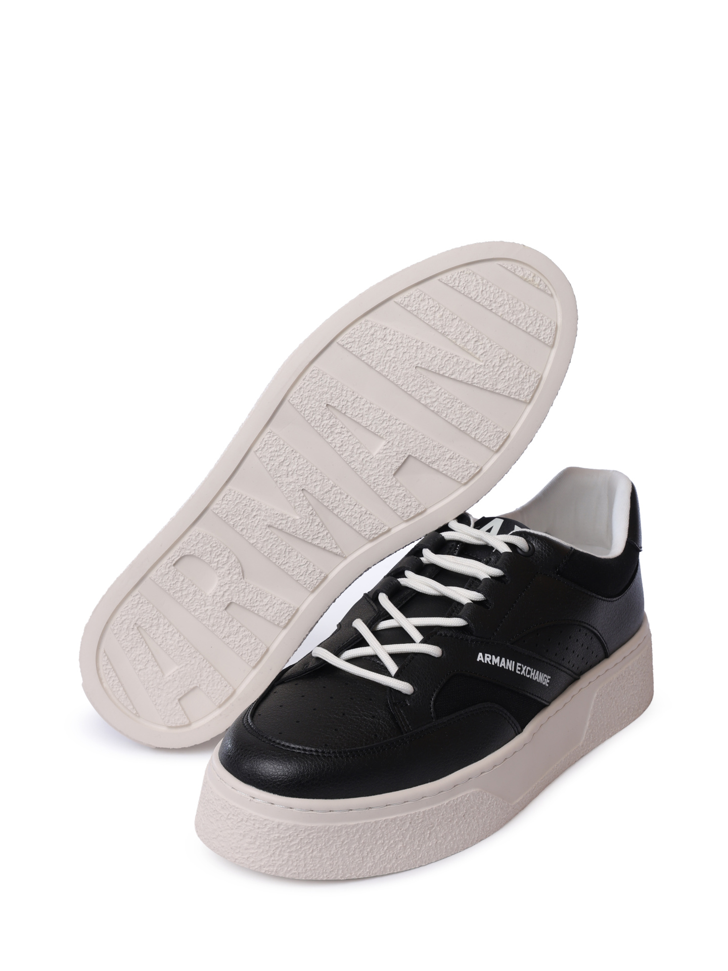 Кроссовки Armani Exchange XUX260 XV954 00002 черные мужские из кожи — купить в интернет-магазине Verdistore