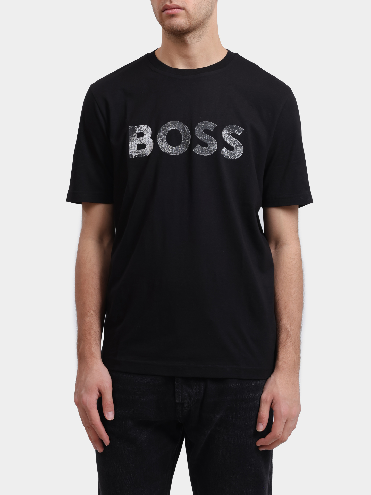 Футболка Boss 50515997 001 черная мужская с логотипом — купить в интернет-магазине Verdistore