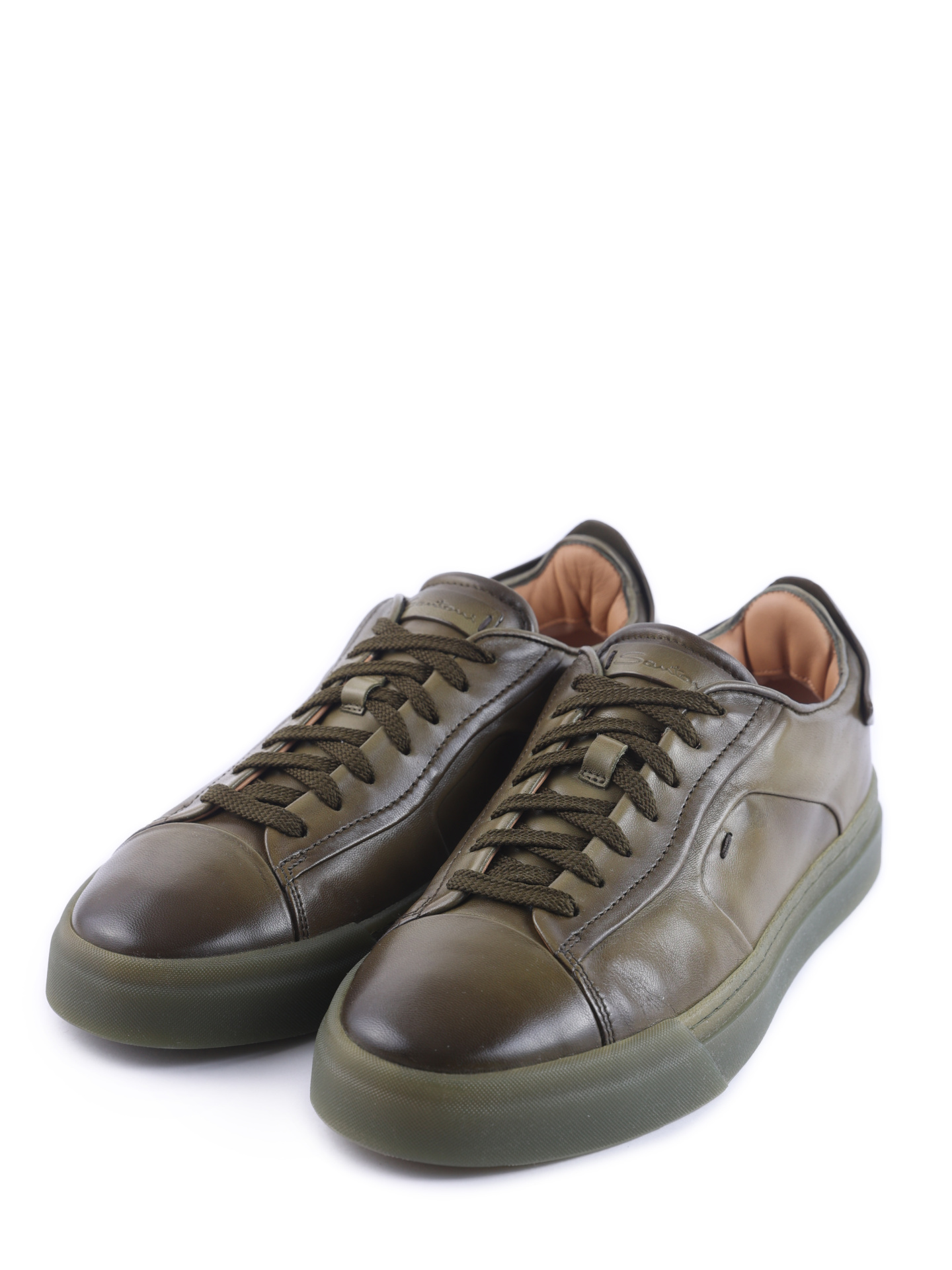 Кеды зеленые кожаные на шнурках — купить в интернет-магазине Verdistore