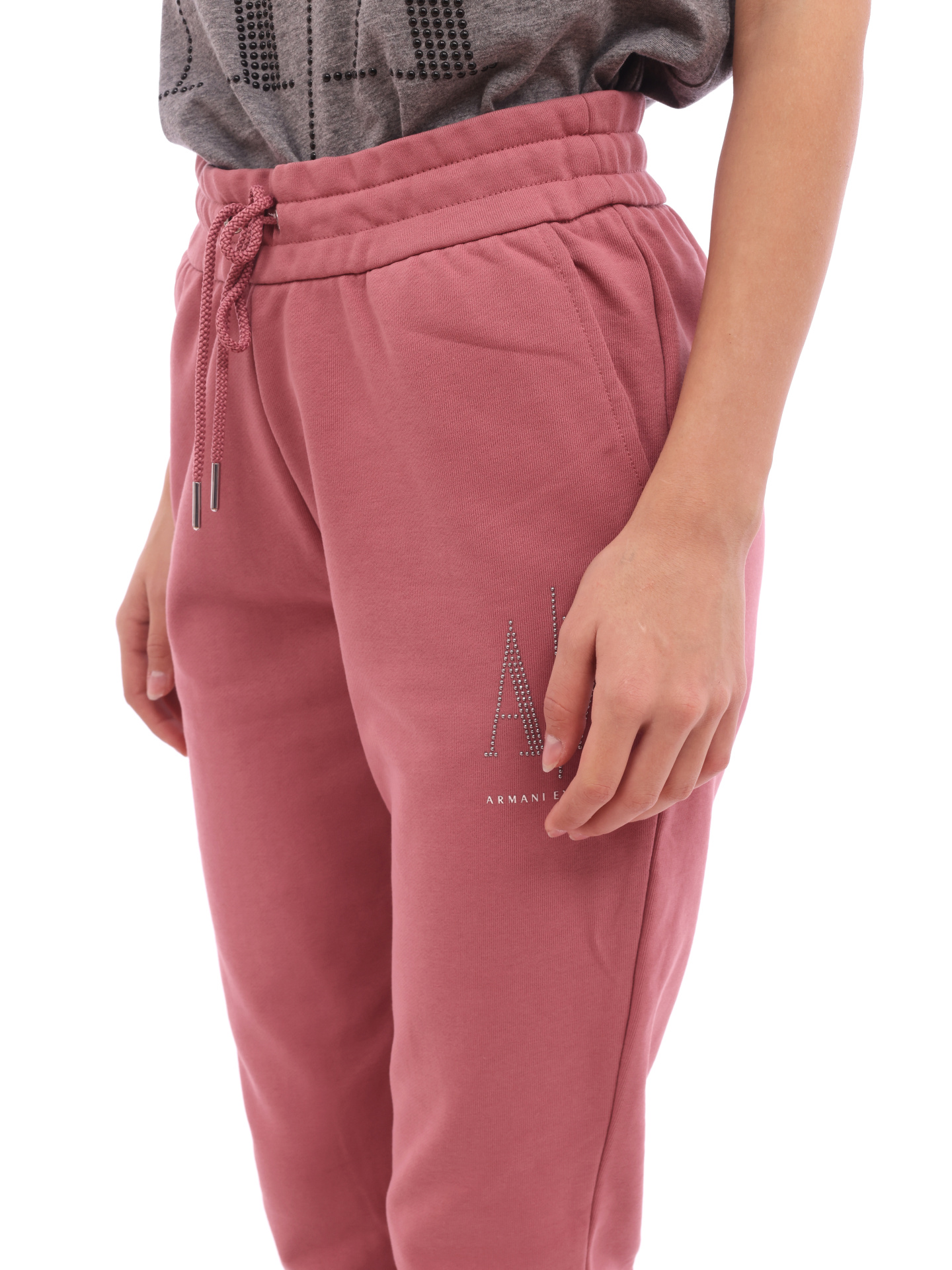 картинка Брюки спортивные Armani Exchange 8NYPDX YJ68Z 1493 розовые женские с манжетами от магазина Verdistore