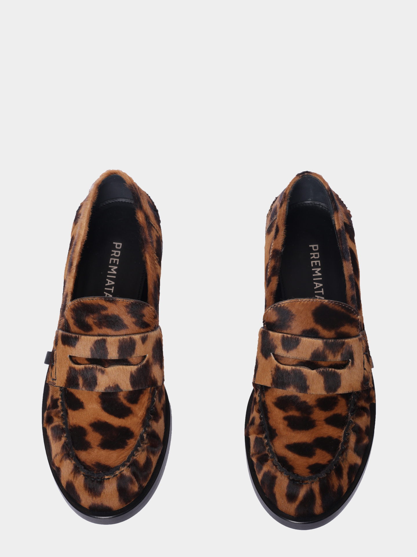 Лоферы M6851 leopardo из кожи и меха  — купить в интернет-магазине Verdistore