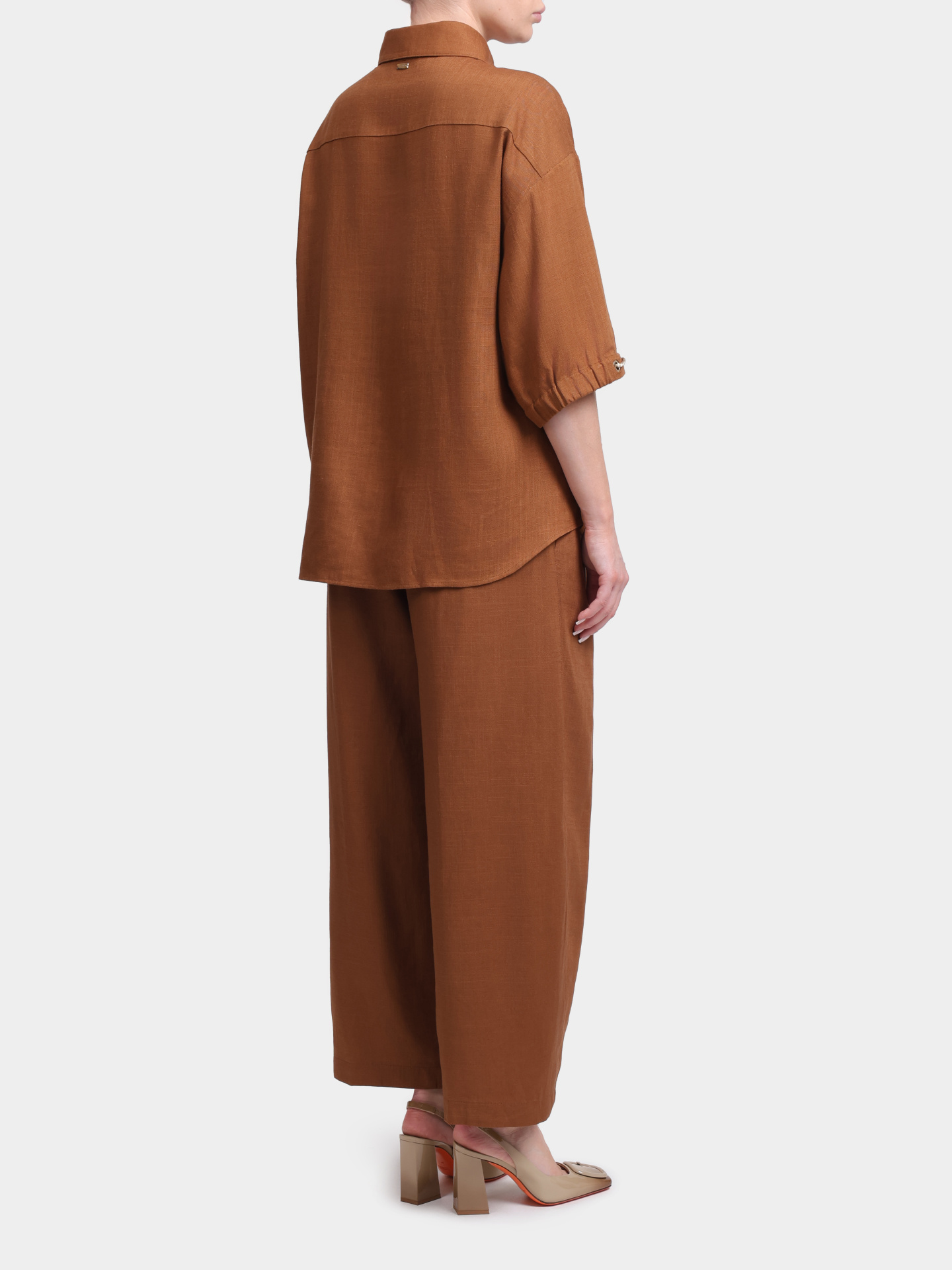 Брюки Herno PT000222D 12689 2240 терракотовые женские свободного кроя — купить в интернет-магазине Verdistore