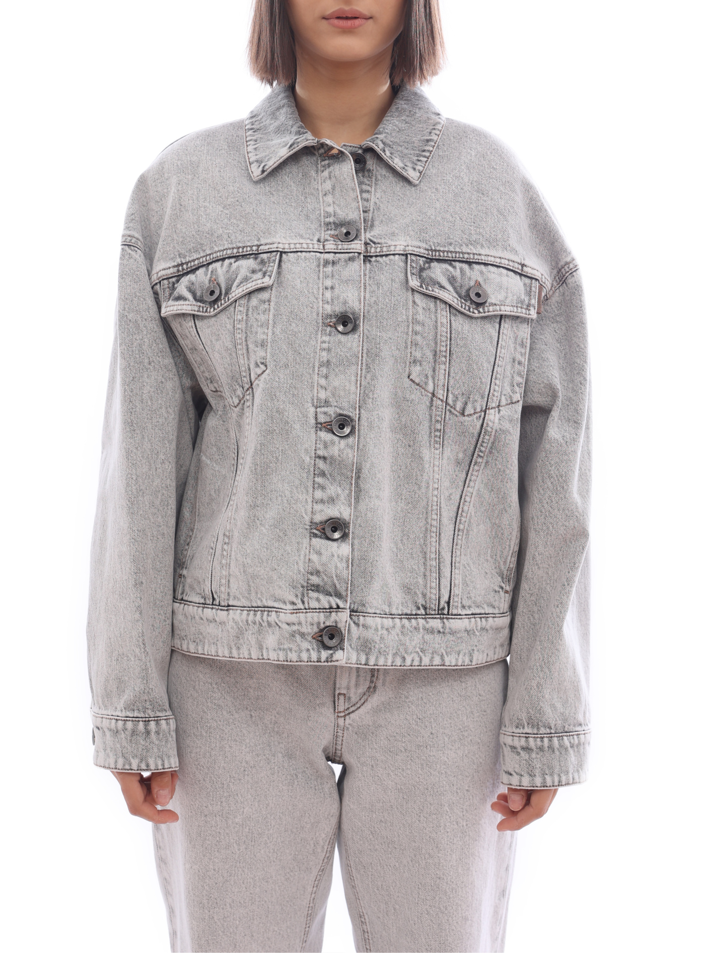 Куртка Brunello Cucinelli MA0952984 C7819 джинсовая женская — купить в интернет-магазине Verdistore