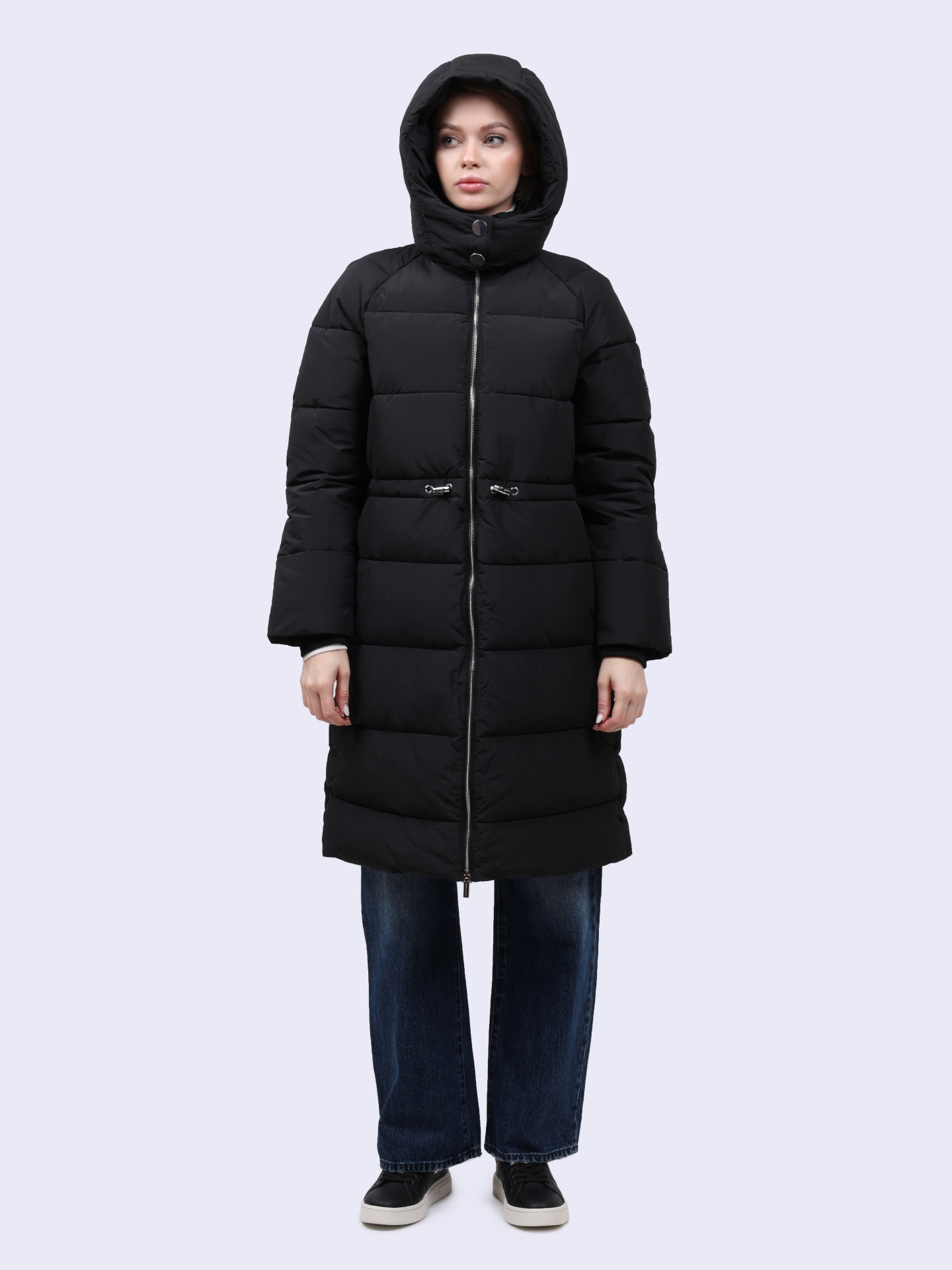 Куртка Armani Exchange XW000026 AF10248 UC001 черная женская удлиненная — купить в интернет-магазине Verdistore