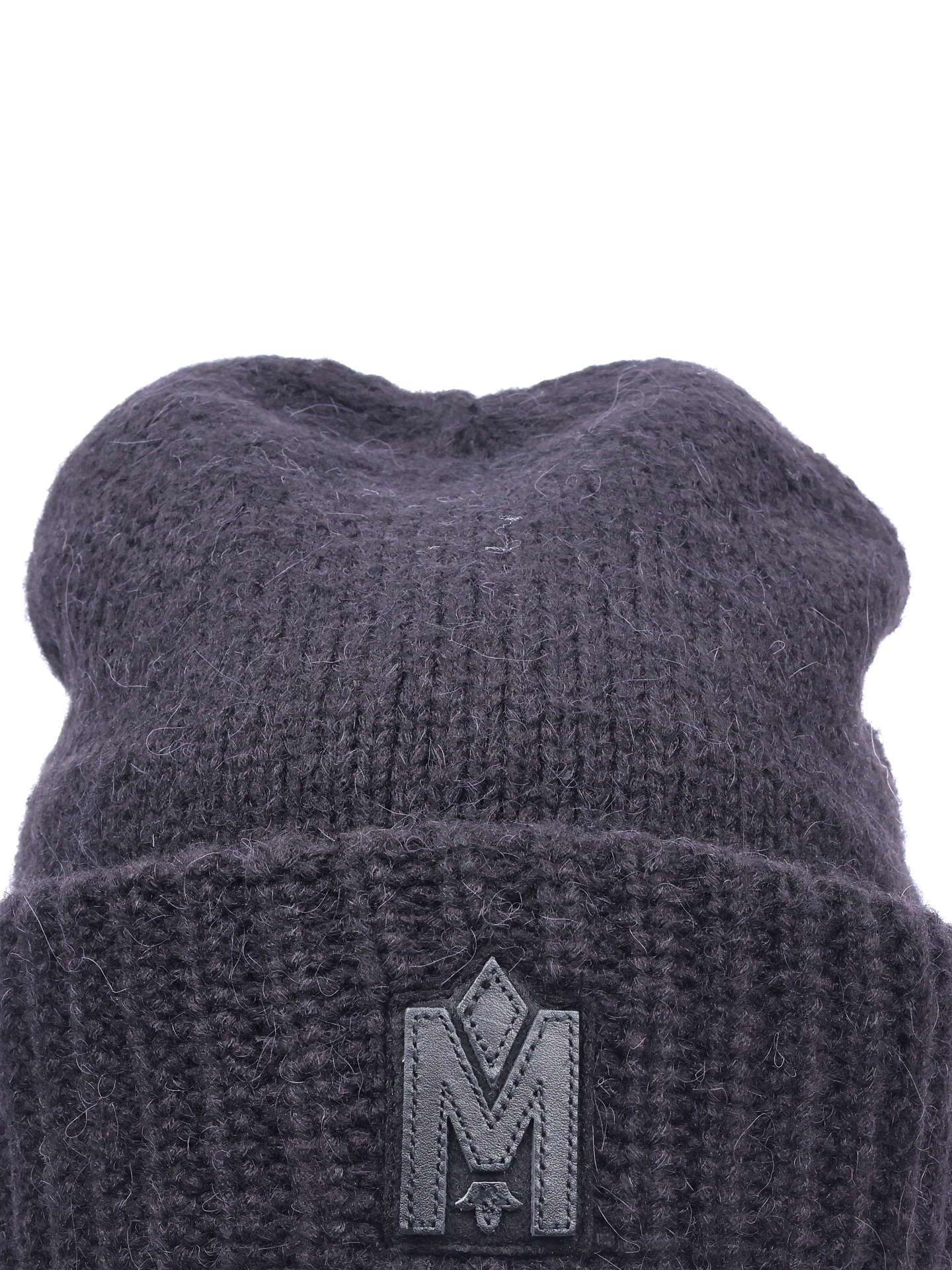 Шапка черная вязаная с ребристым отворотом  — купить в интернет-магазине Verdistore