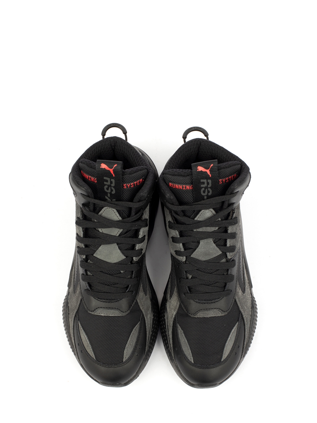 Кроссовки черные высокие на массивной подошве — купить в интернет-магазине Verdistore