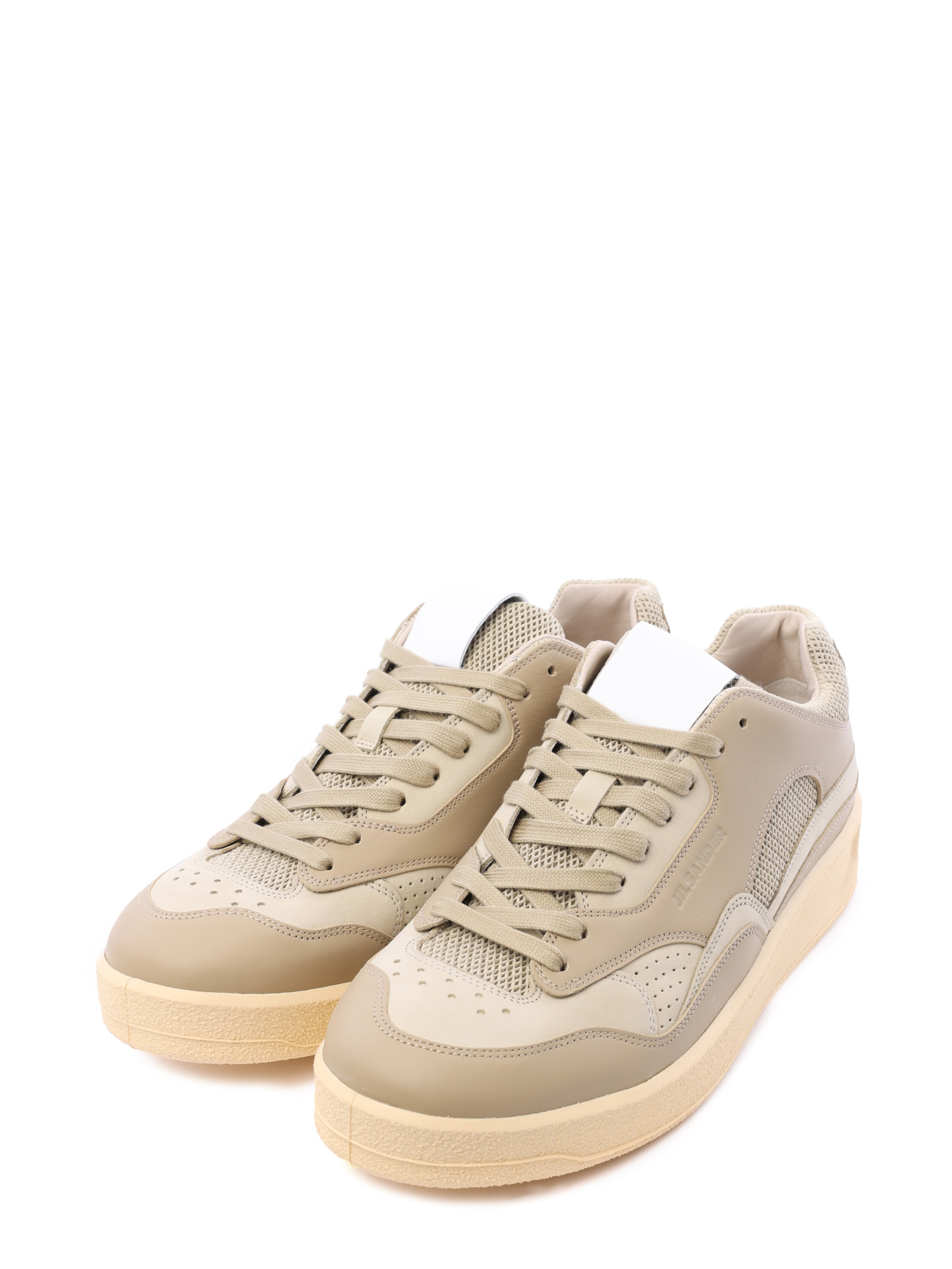 Кеды на шнурках бежевые с перфорацией  — купить в интернет-магазине Verdistore