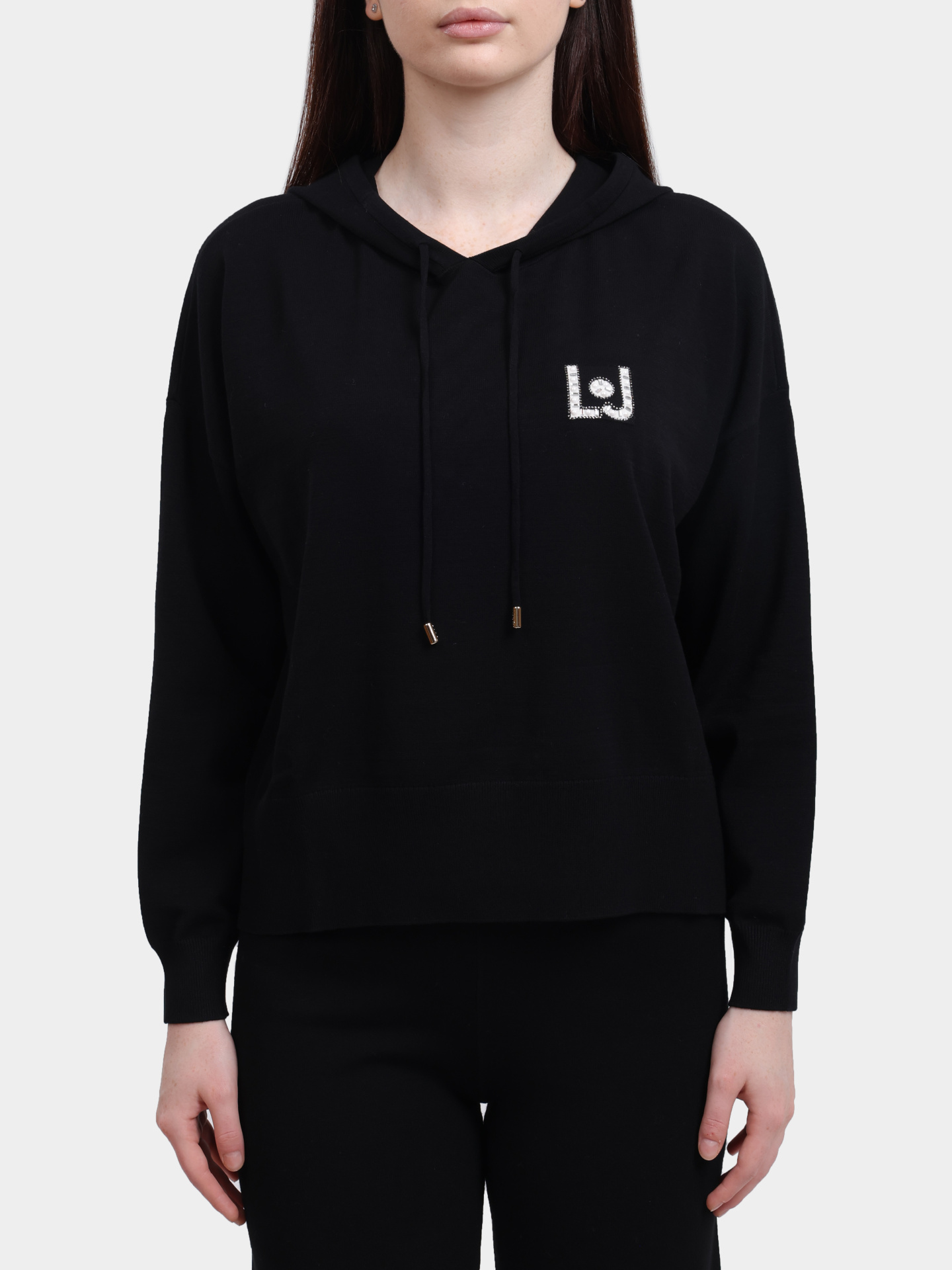 Худи Liu-Jo TF5216 MS63L N9579 черное женское — купить в интернет-магазине Verdistore